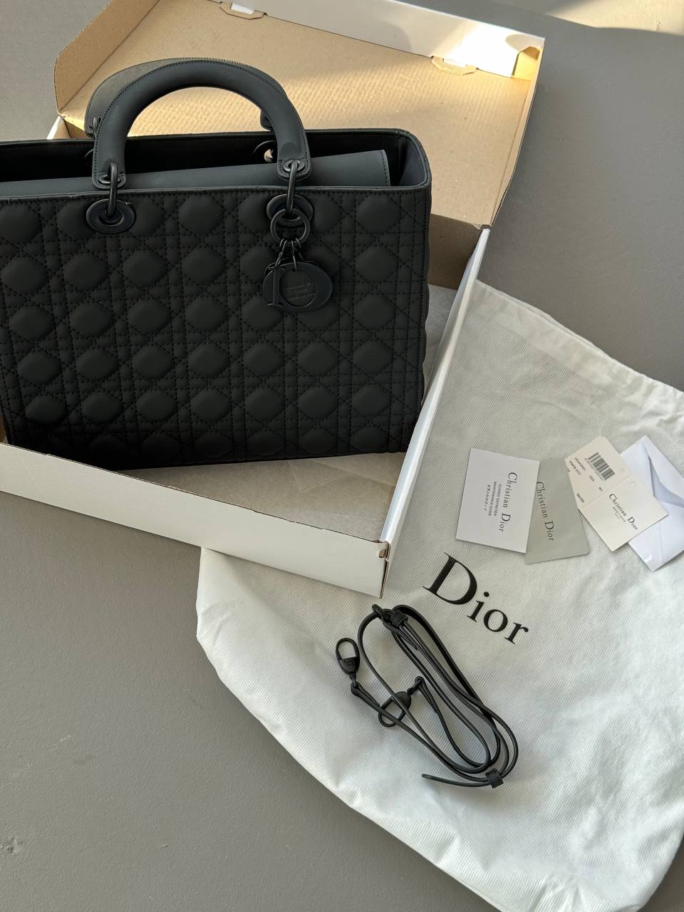 Lady Dior Medium Bag in Black Cannage-Quilted Leather - 2