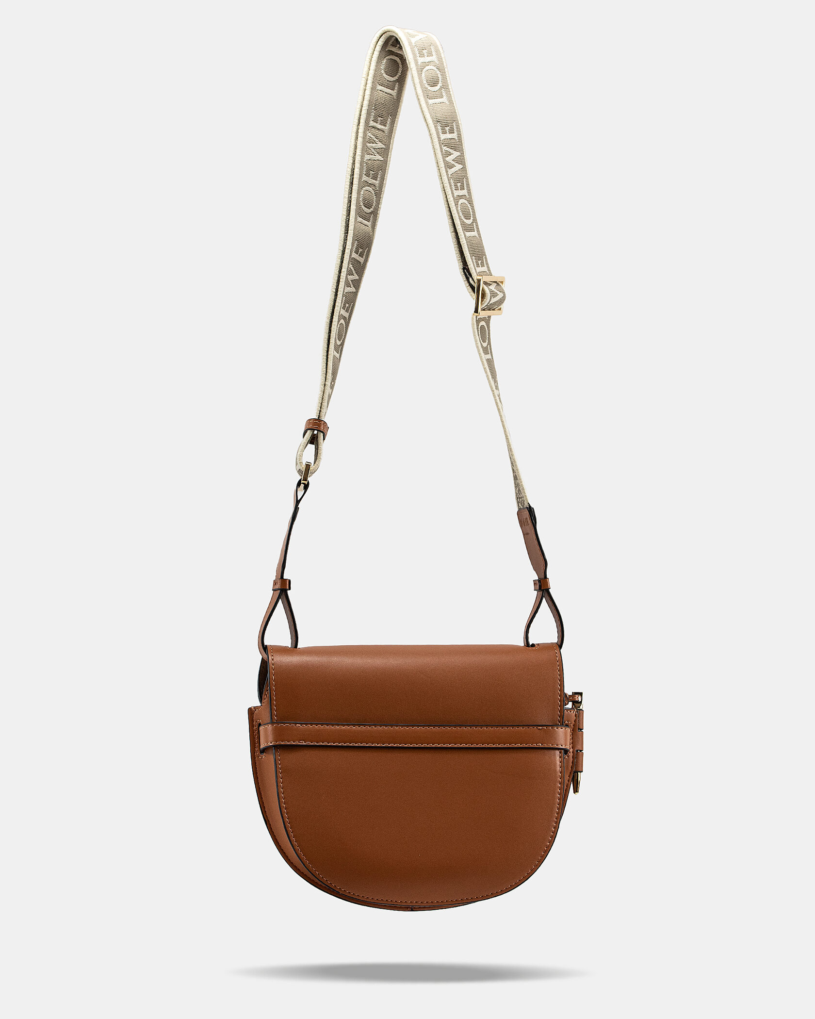 Loewe Gate Small leather and Jacquard Shoulder Bag Brown - 13