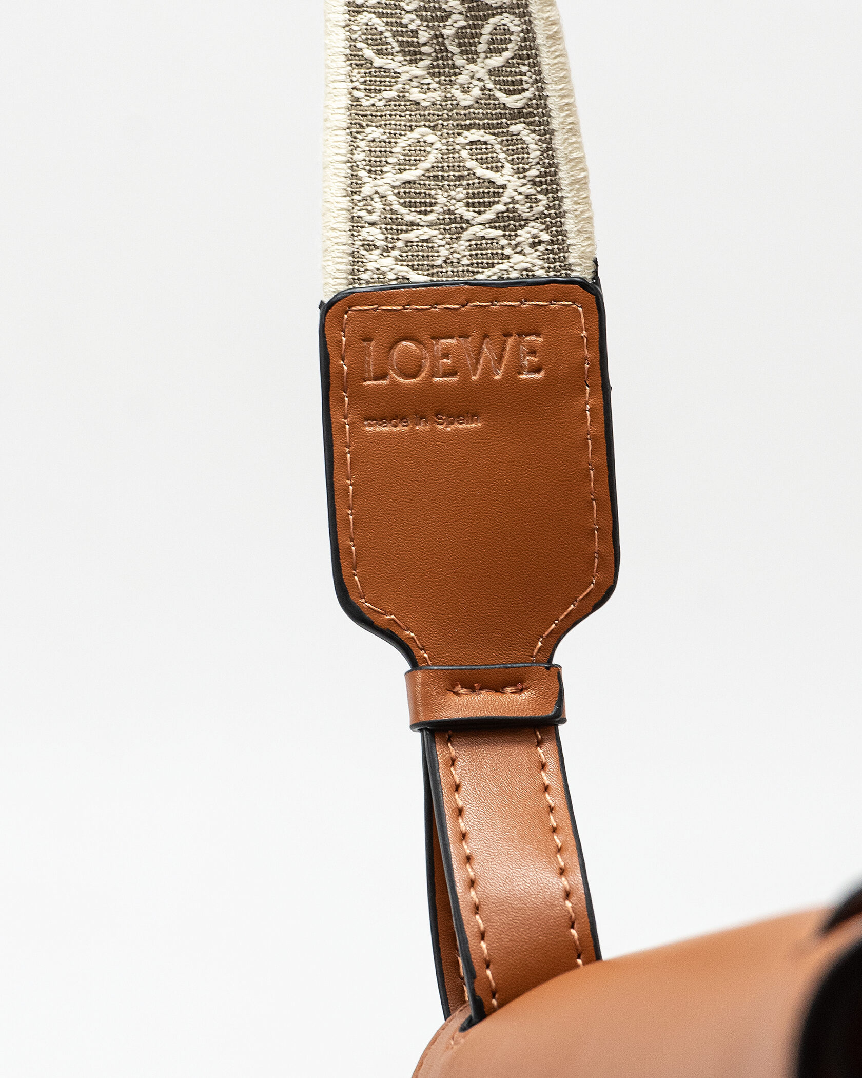 Loewe Gate Small leather and Jacquard Shoulder Bag Brown - 15