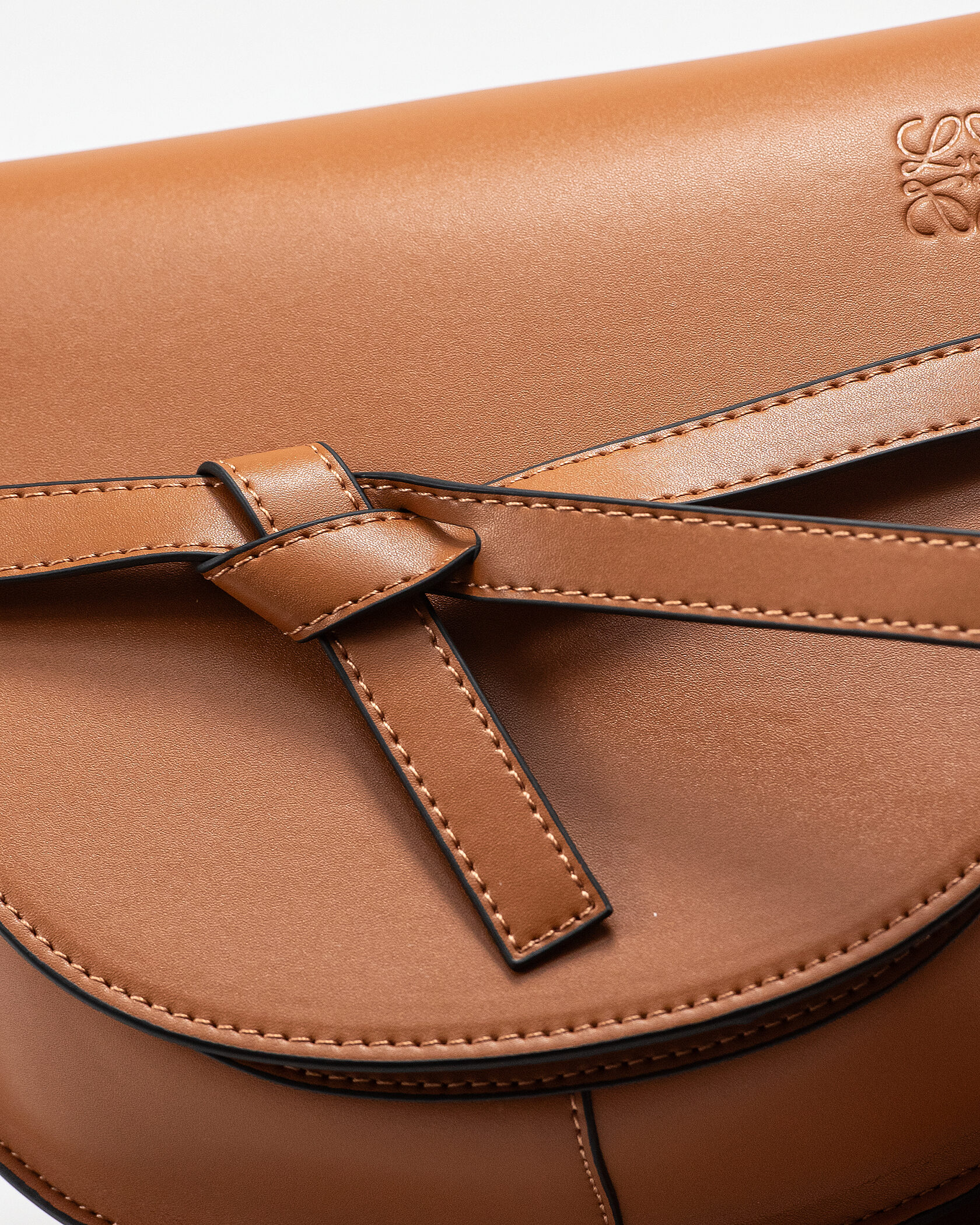 Loewe Gate Small leather and Jacquard Shoulder Bag Brown - 7