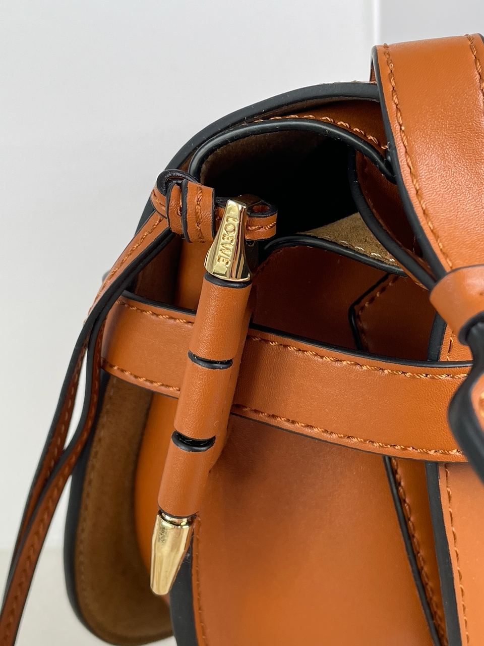 Loewe Gate Small leather and Jacquard Shoulder Bag Brown - 16