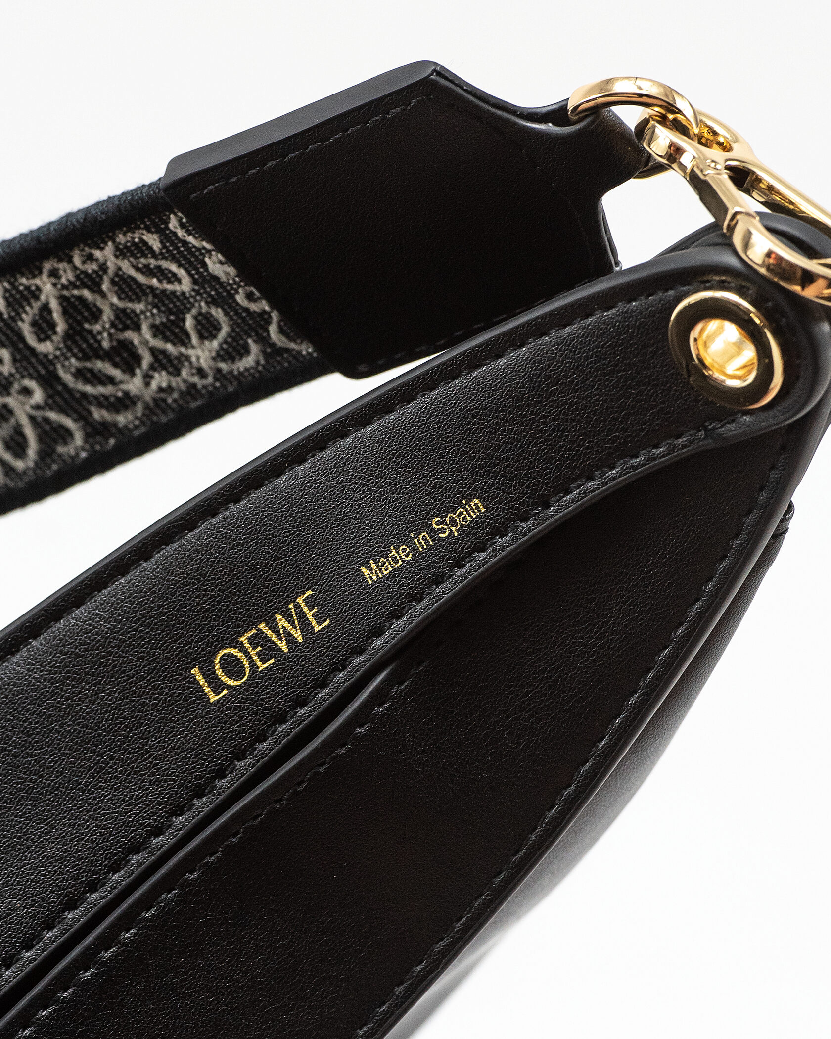 Loewe Luna Leather Shoulder Bag in Black - 14