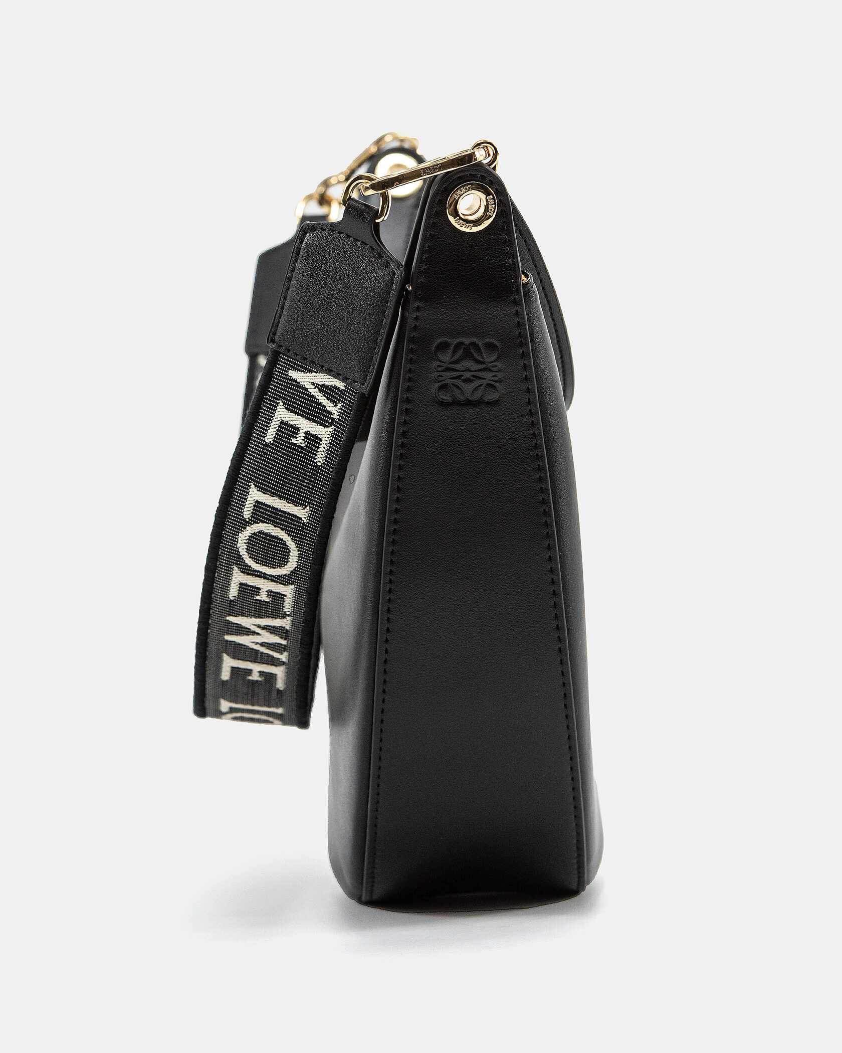 Loewe Luna Leather Shoulder Bag in Black - 6