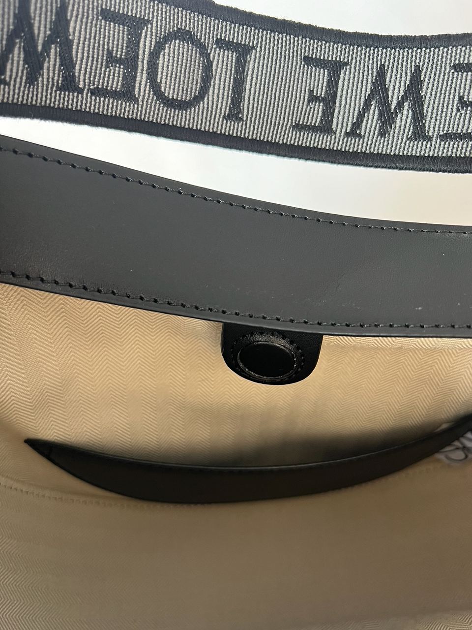 Loewe Luna Leather Shoulder Bag in Black - 10