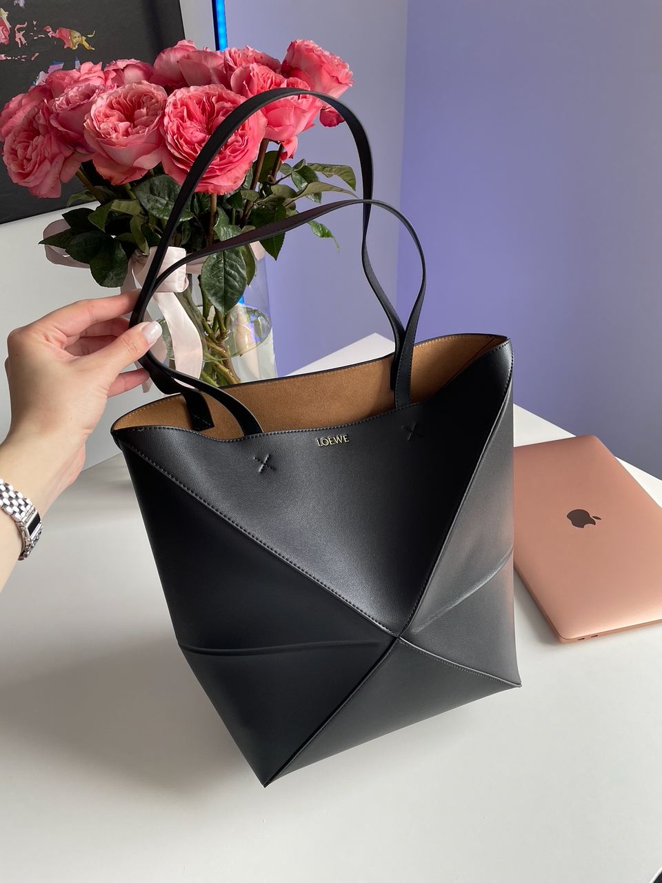 Loewe Medium Puzzle Leather Tote Bag - 10
