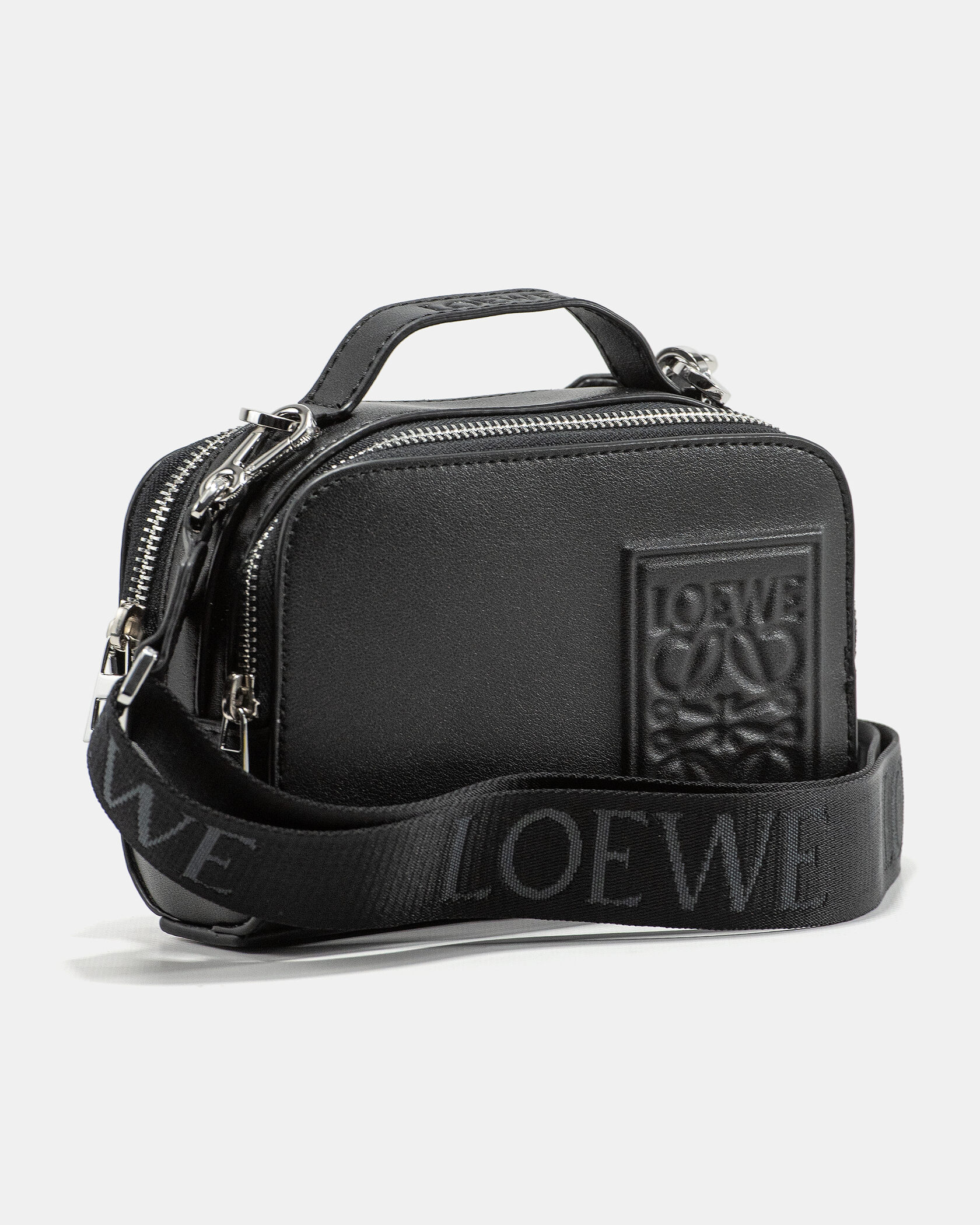 Loewe Mini Soft Box Bag Embossed Black - 5