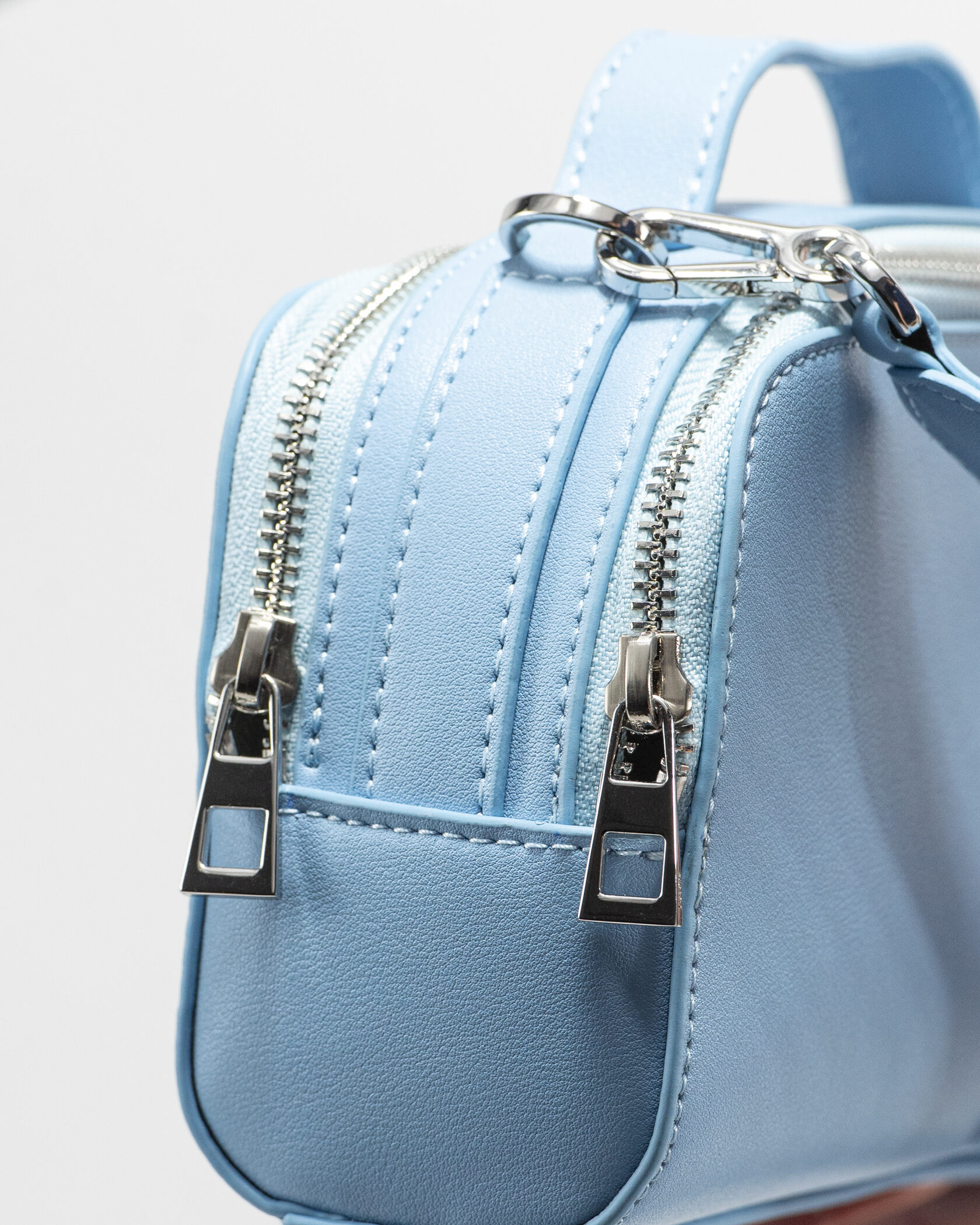 Loewe Mini Soft Box Bag Embossed in Light Blue - 11