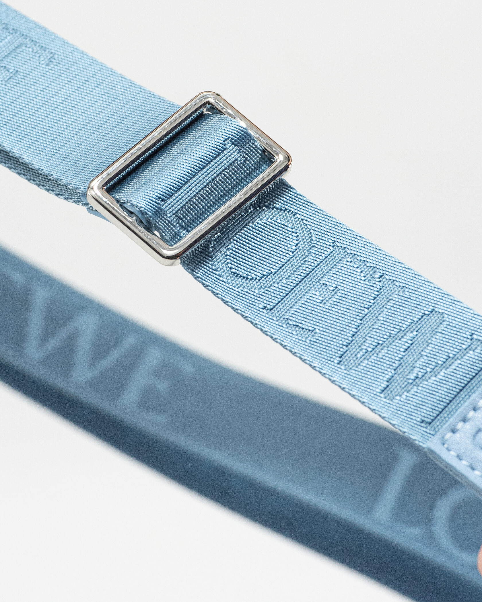 Loewe Mini Soft Box Bag Embossed in Light Blue - 15