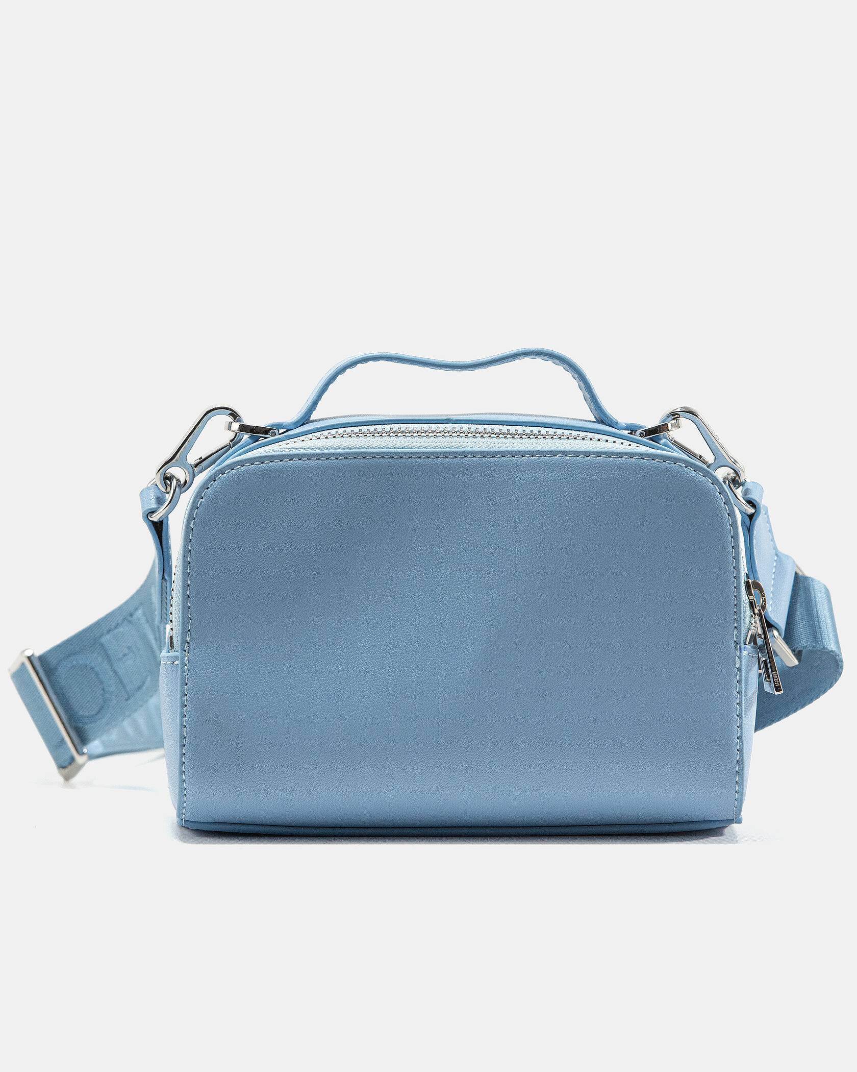 Loewe Mini Soft Box Bag Embossed in Light Blue - 7