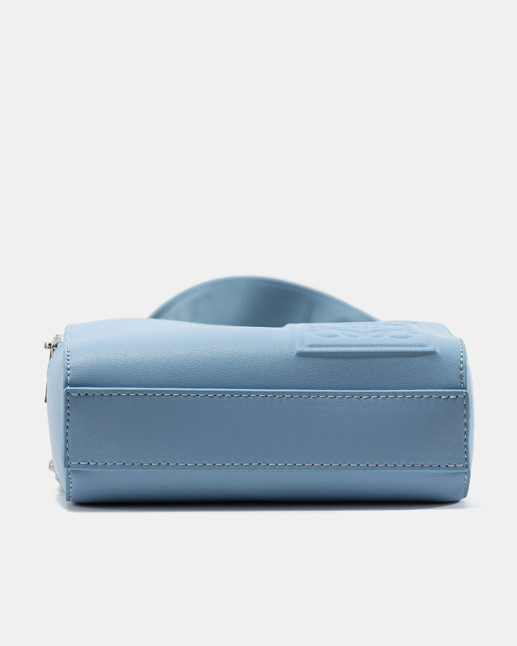 Loewe Mini Soft Box Bag Embossed in Light Blue - 8