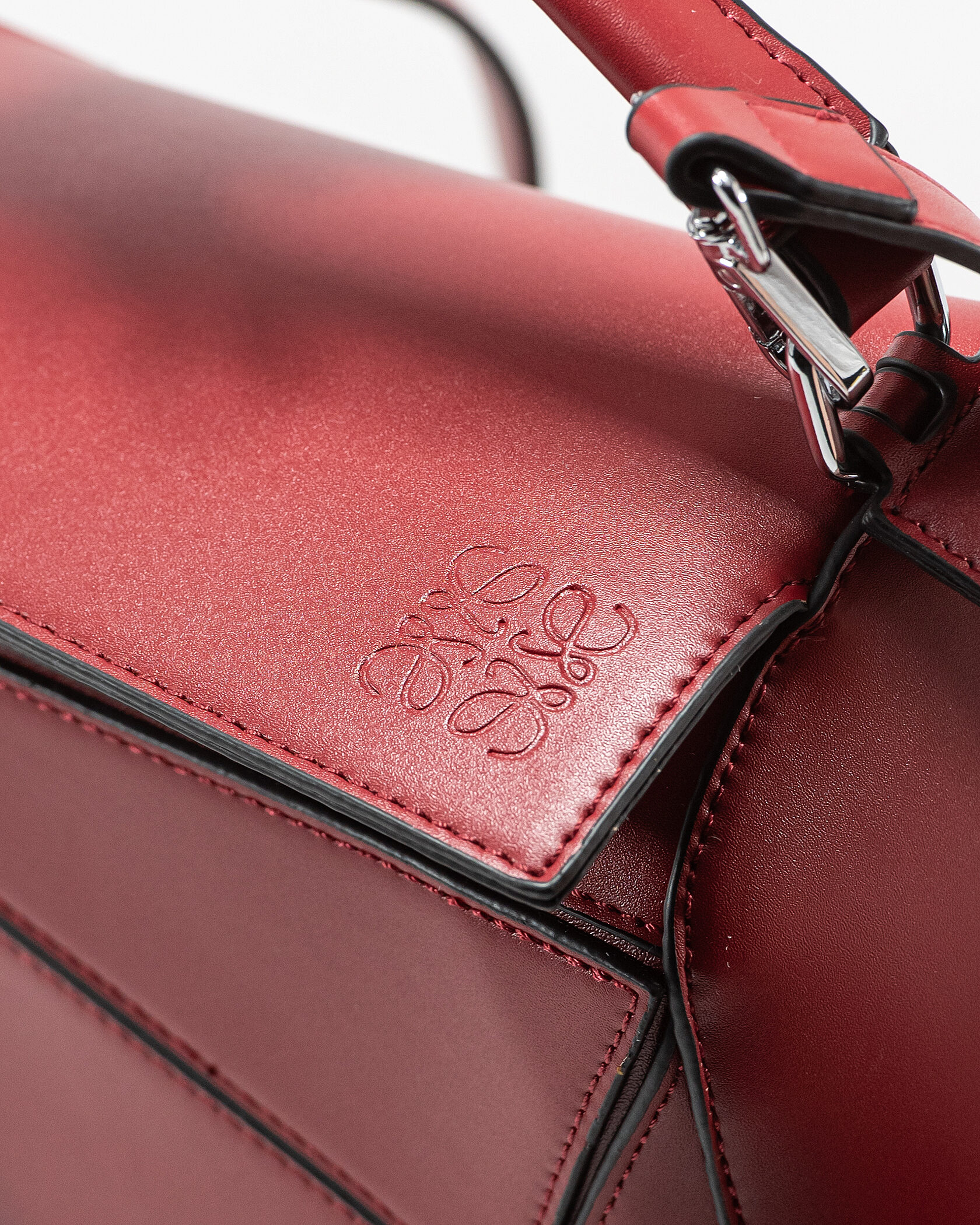 Loewe Paula's Ibiza Puzzle Bag In Classic Calfskin Red - 6