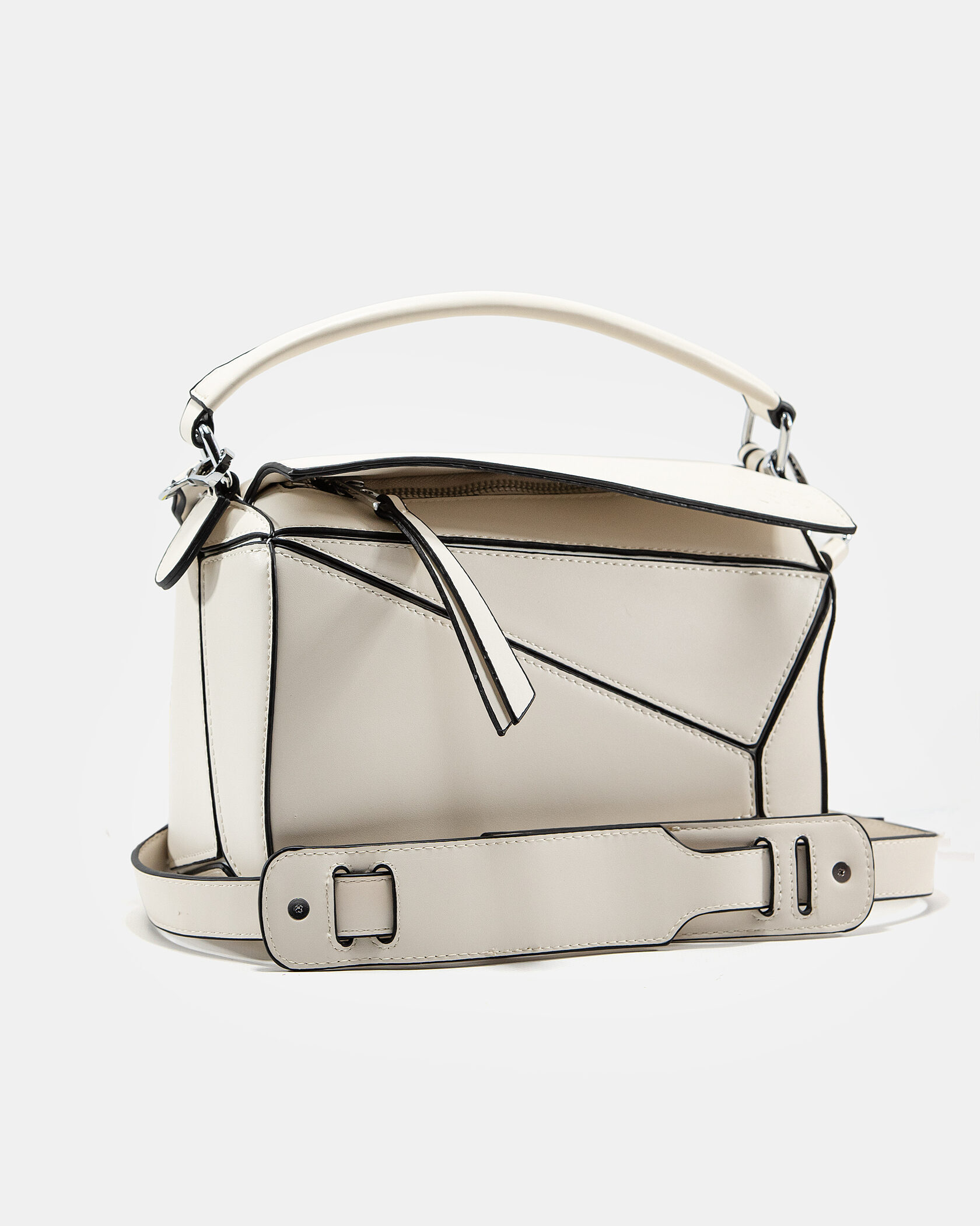 Loewe Paula's Ibiza Puzzle Bag In Classic Calfskin White - 5