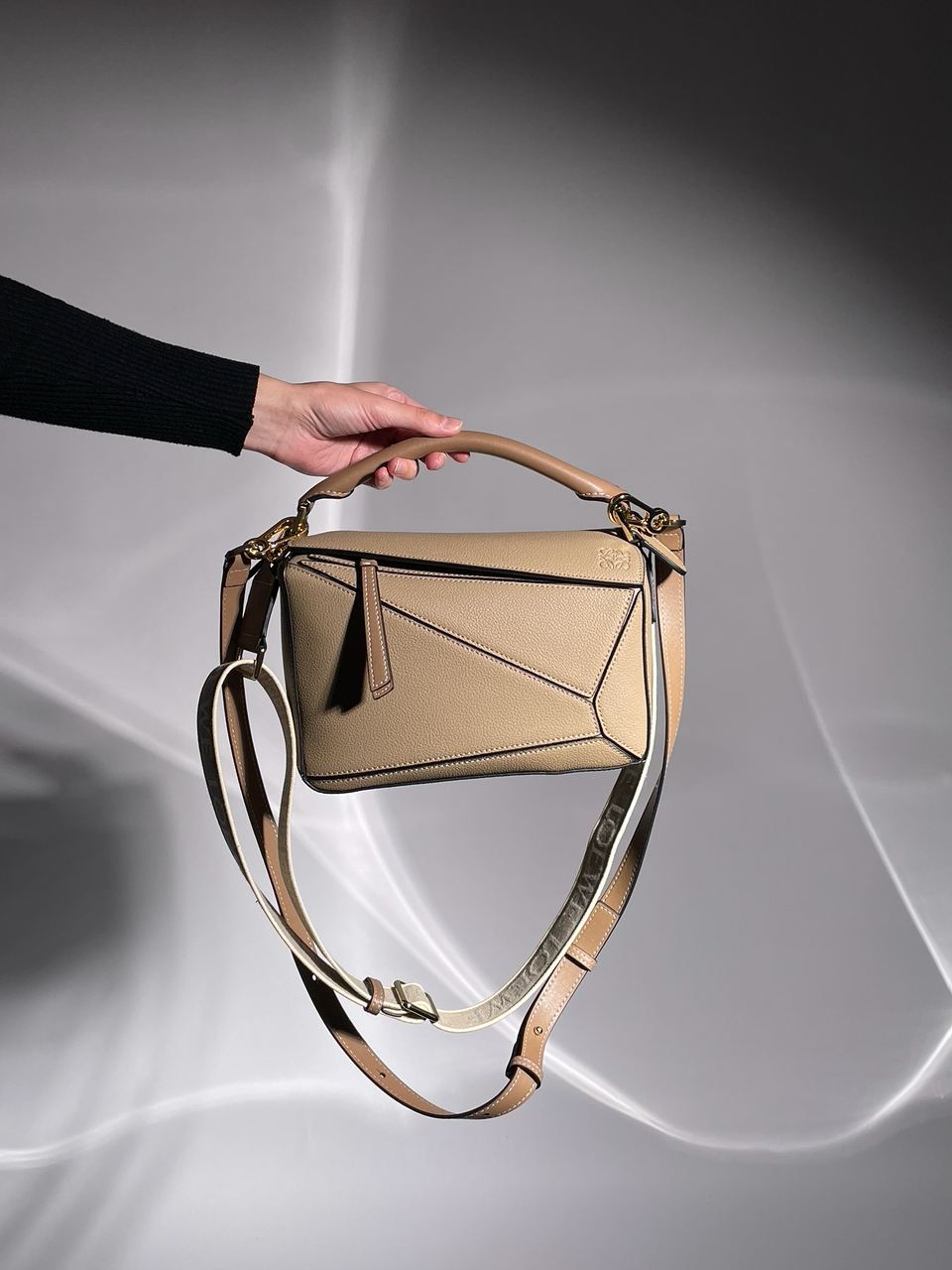 Loewe Small Puzzle Bag in Classic Calfskin Beige - 10