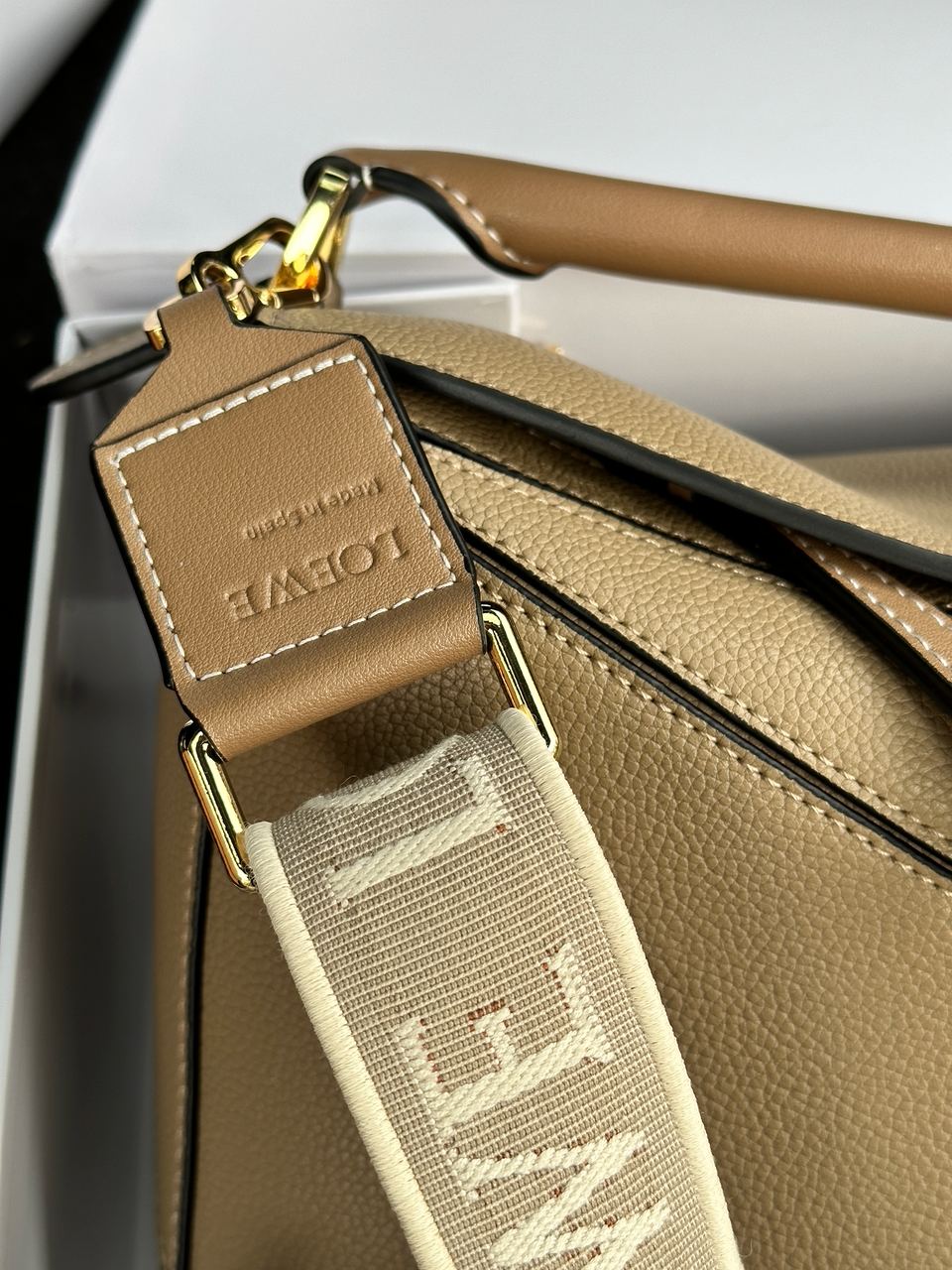 Loewe Small Puzzle Bag in Classic Calfskin Beige - 22