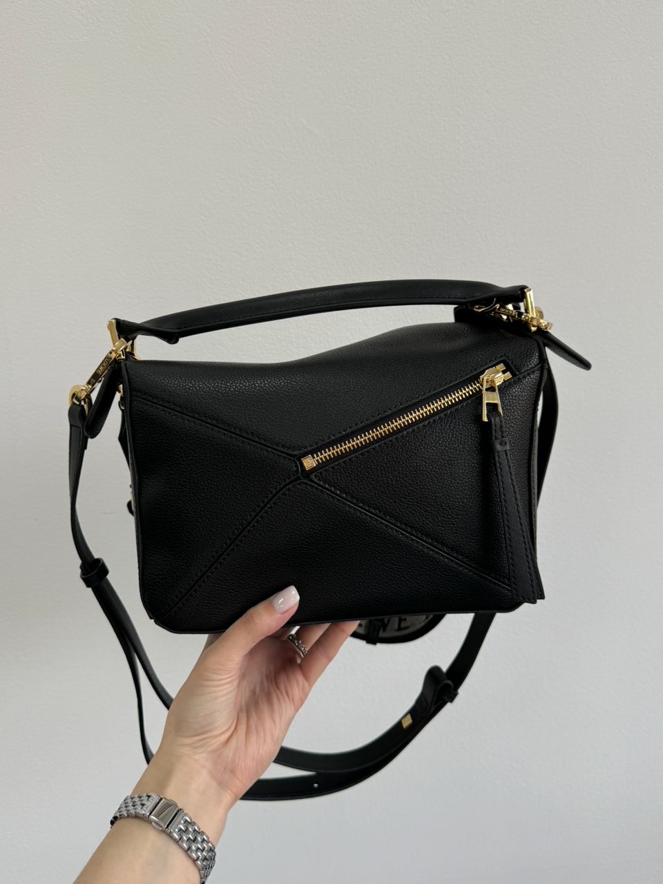 Loewe Small Puzzle Bag in Classic Calfskin Black - 12