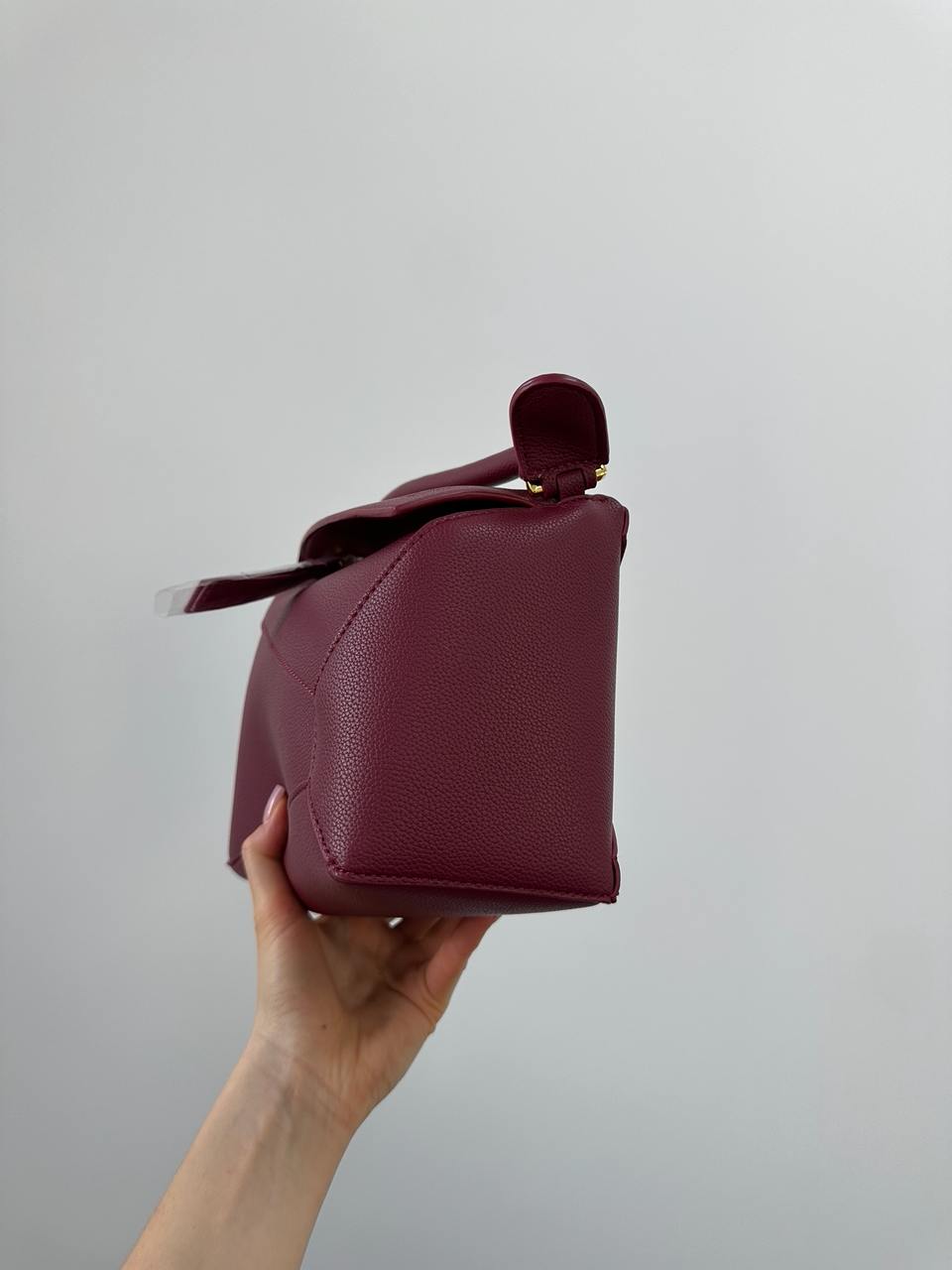 Loewe Small Puzzle Bag In Classic Calfskin Burgundy - 7
