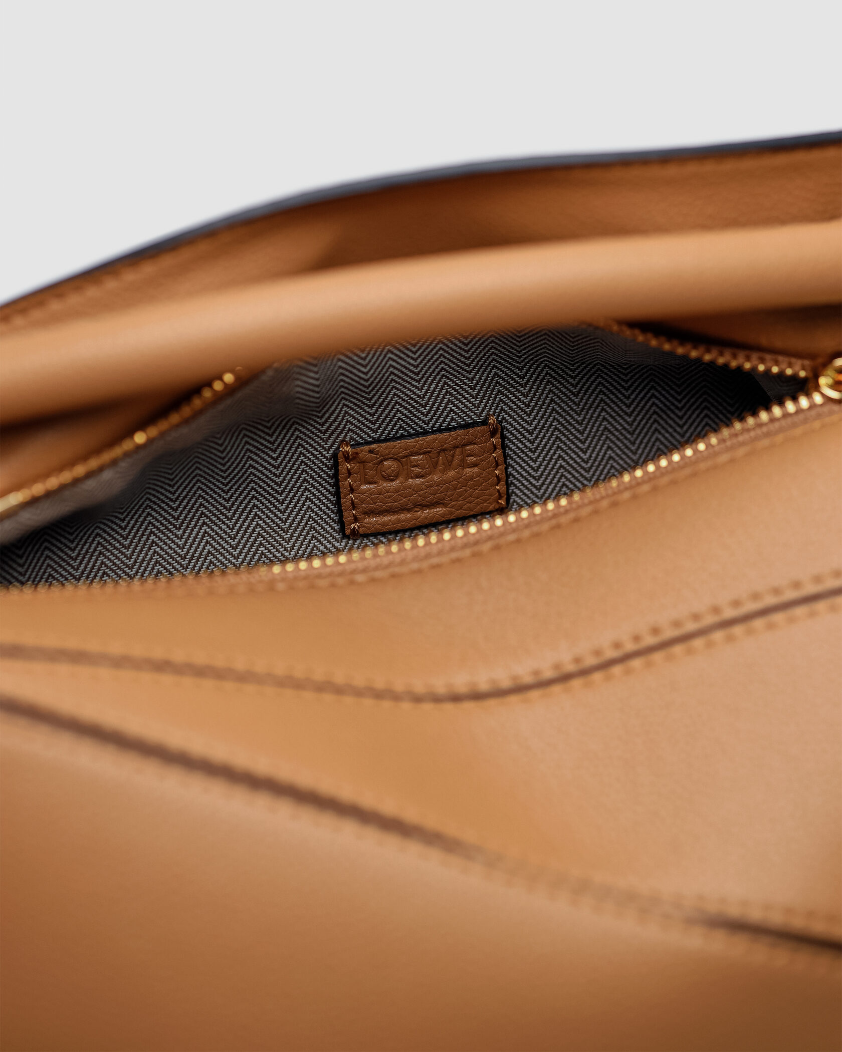 Loewe Small Puzzle Bag in Classic Calfskin Caramel - 13