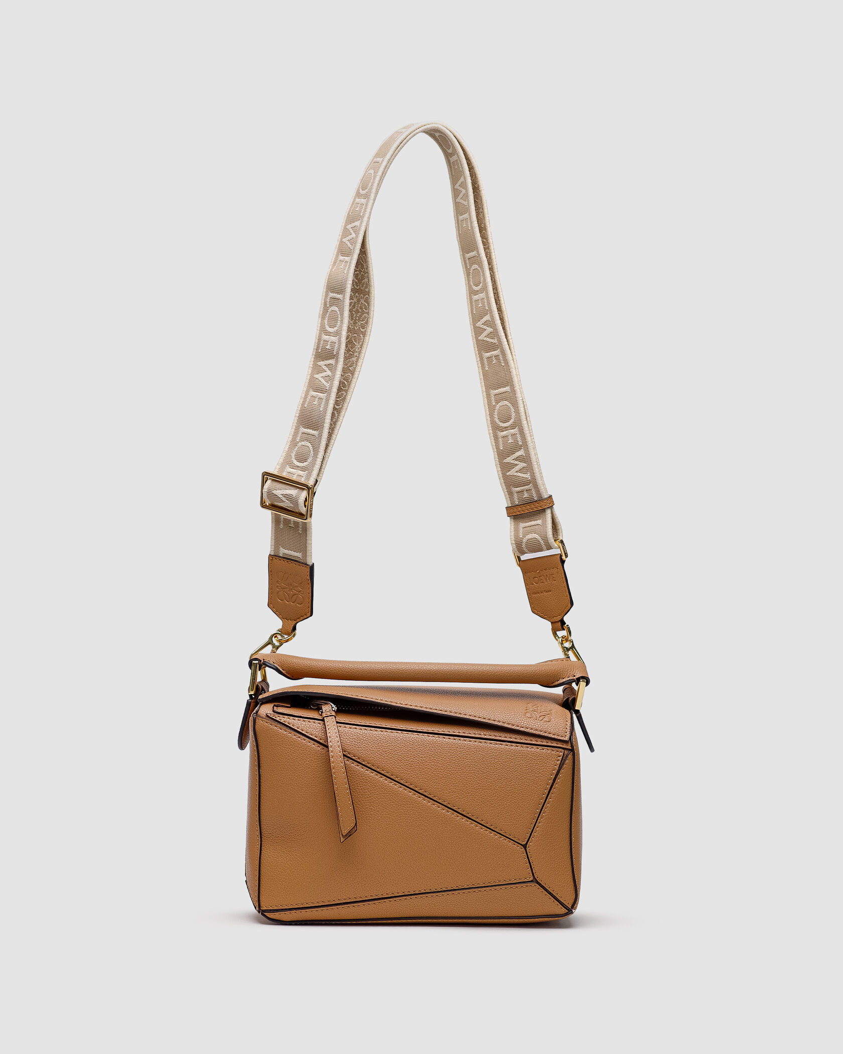Loewe Small Puzzle Bag in Classic Calfskin Caramel - 3