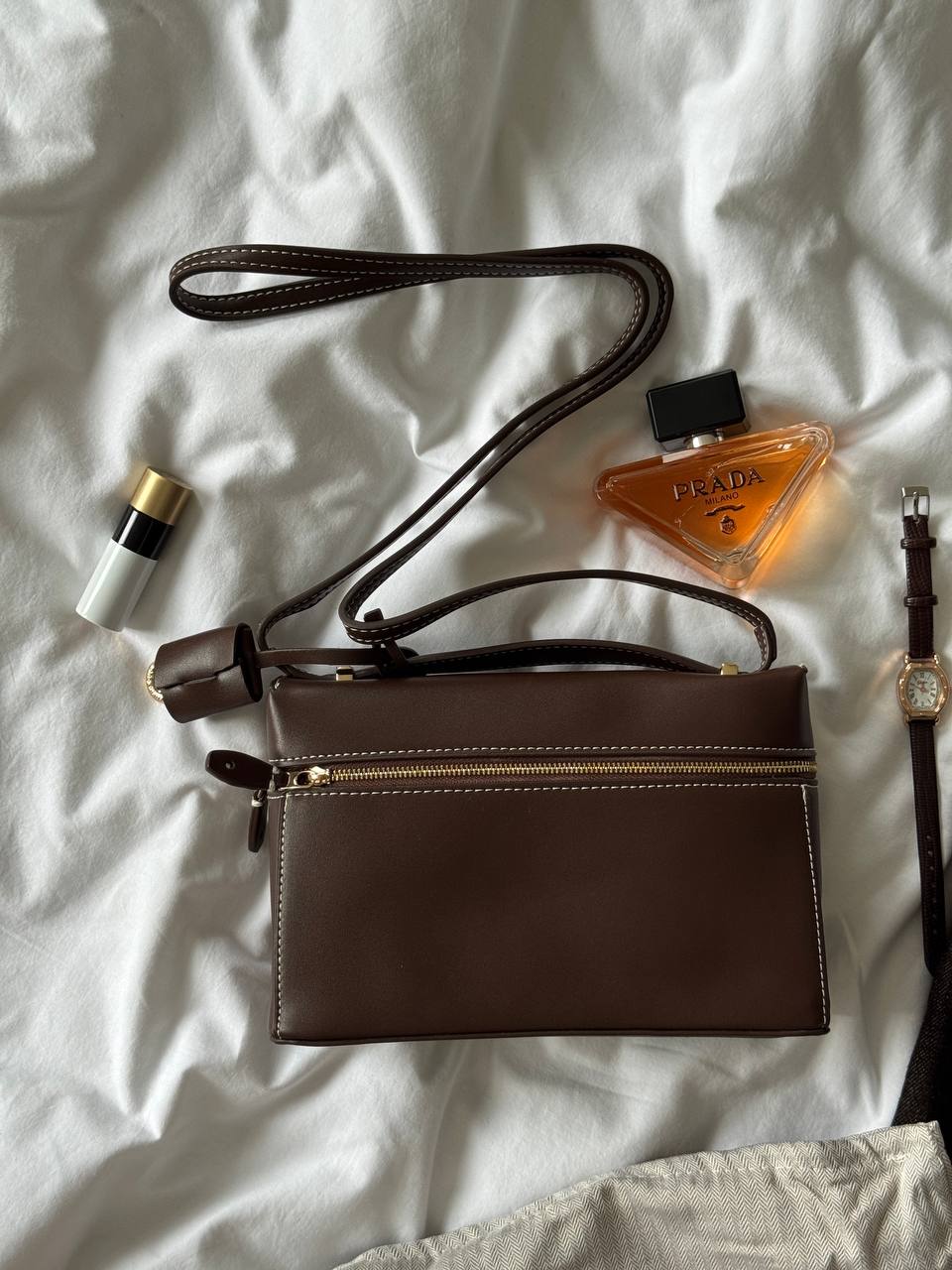 Loro Piana Extra Bag L27 Smooth Calfskin Brown - 3