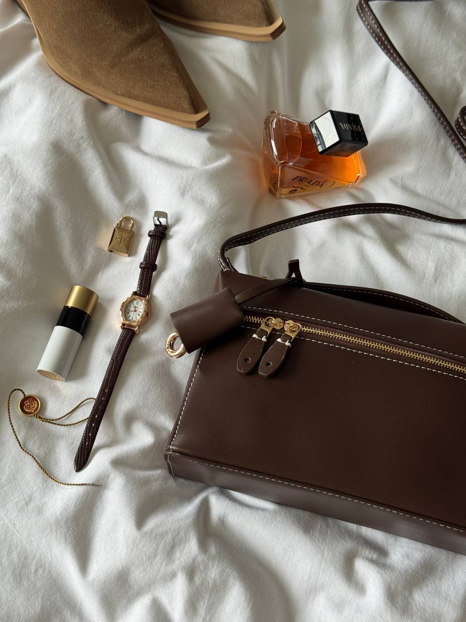 Loro Piana Extra Bag L27 Smooth Calfskin Brown - 9