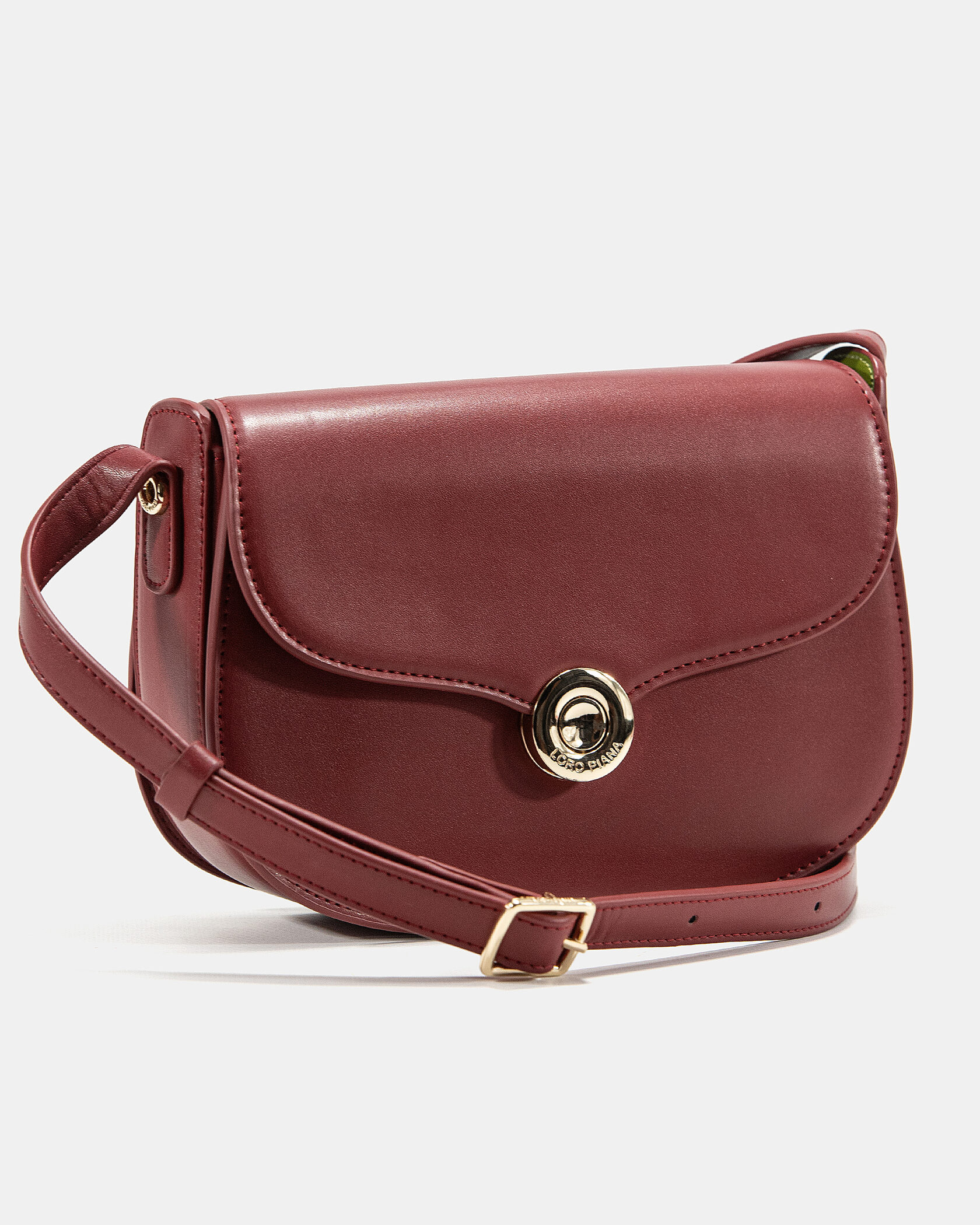 Loro Piana Small Ghiera Bag in Dark Cherry Smooth Calfskin - 5
