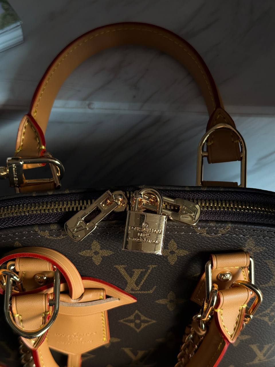 Louis Vuitton Alma BB Bag Brown/Beige - 7