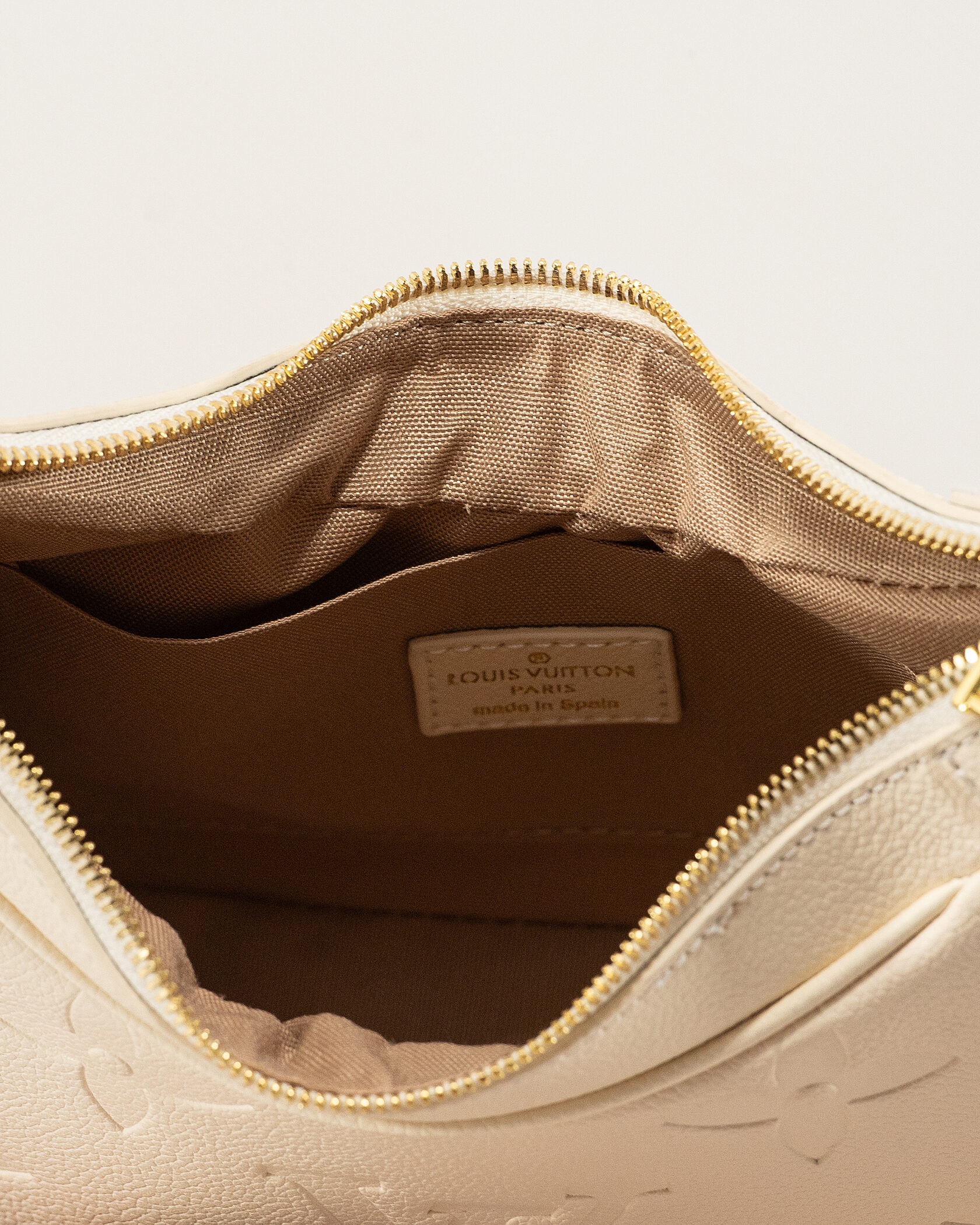 Louis Vuitton Babylone Small Hobo Bag in Cream/Beige Monogram Empreinte Leather - 15