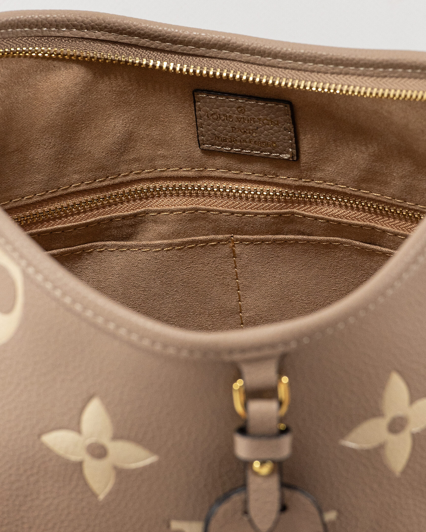 Louis Vuitton Bagatelle Medium Hobo Bag in Taupe Monogram Empreinte Leather - 18