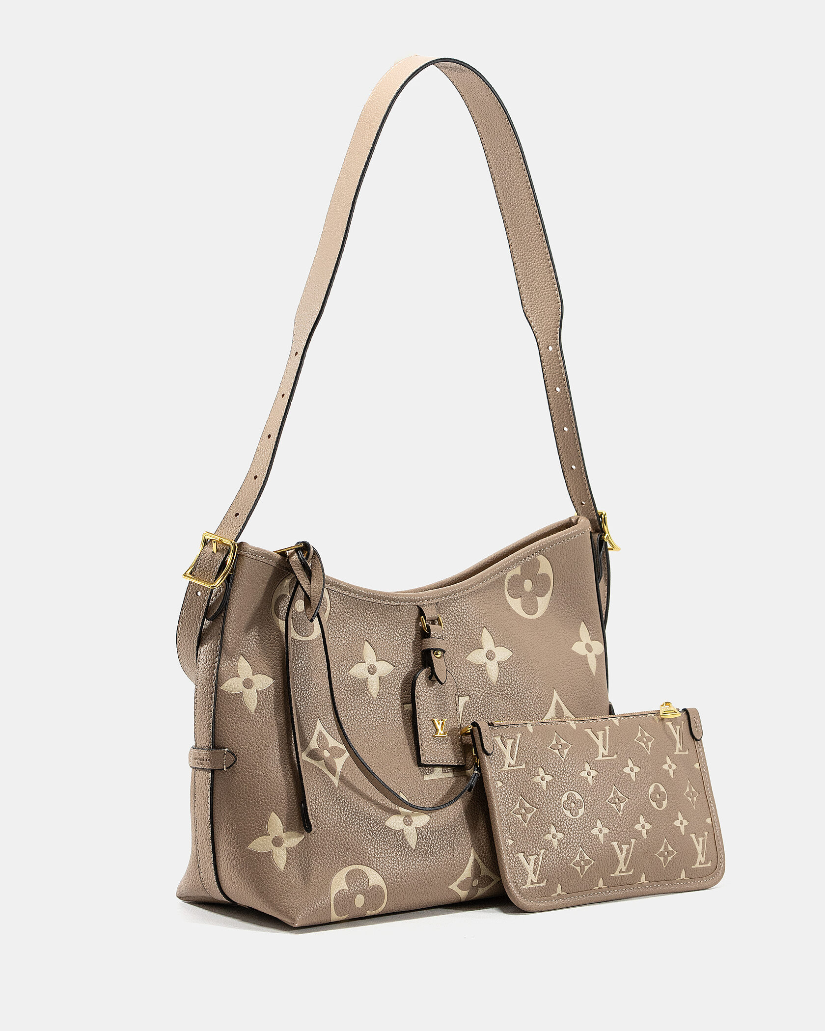 Louis Vuitton Bagatelle Medium Hobo Bag in Taupe Monogram Empreinte Leather - 6
