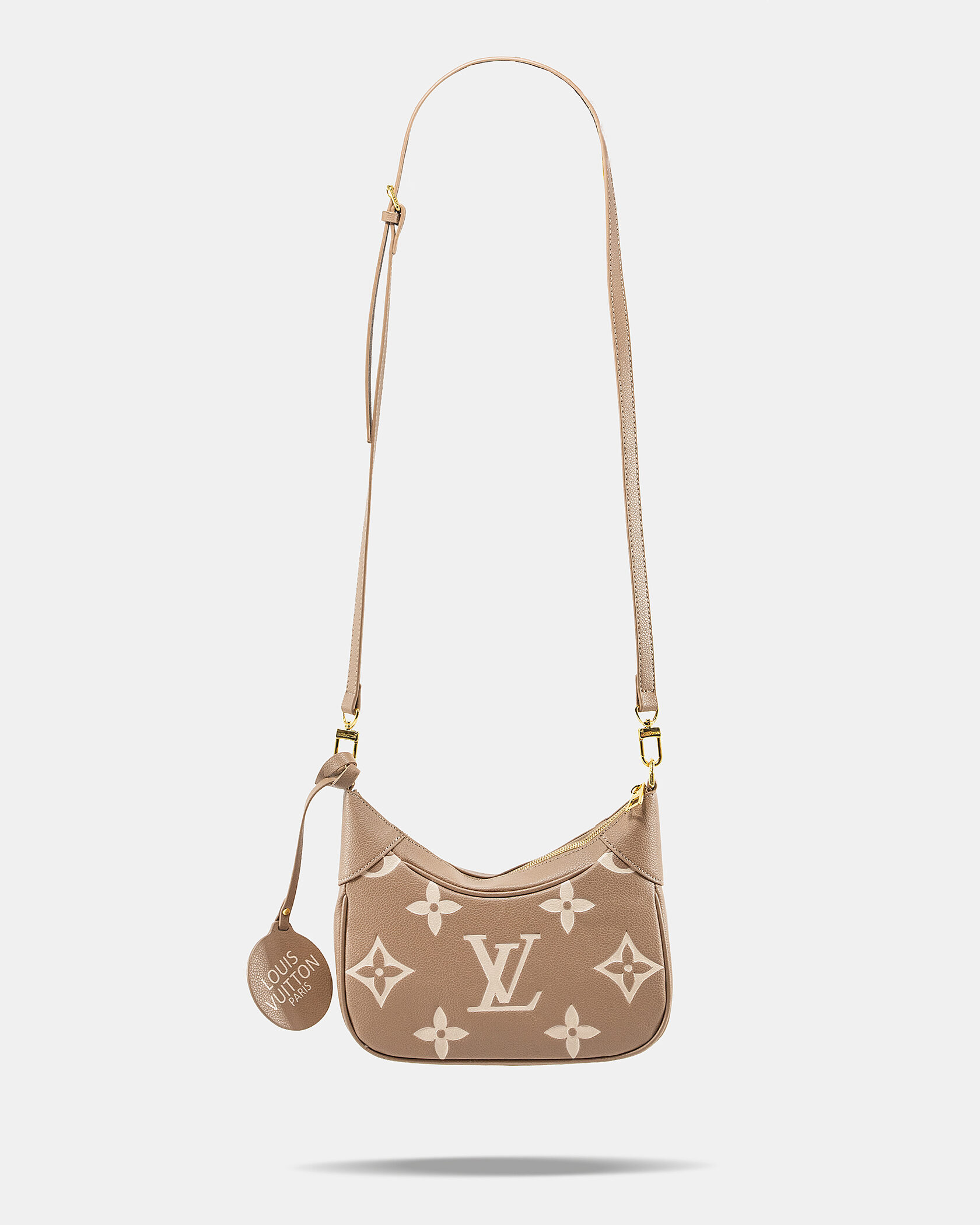 Louis Vuitton Croissant Small Hobo Bag in Taupe Monogram Empreinte Leather - 6
