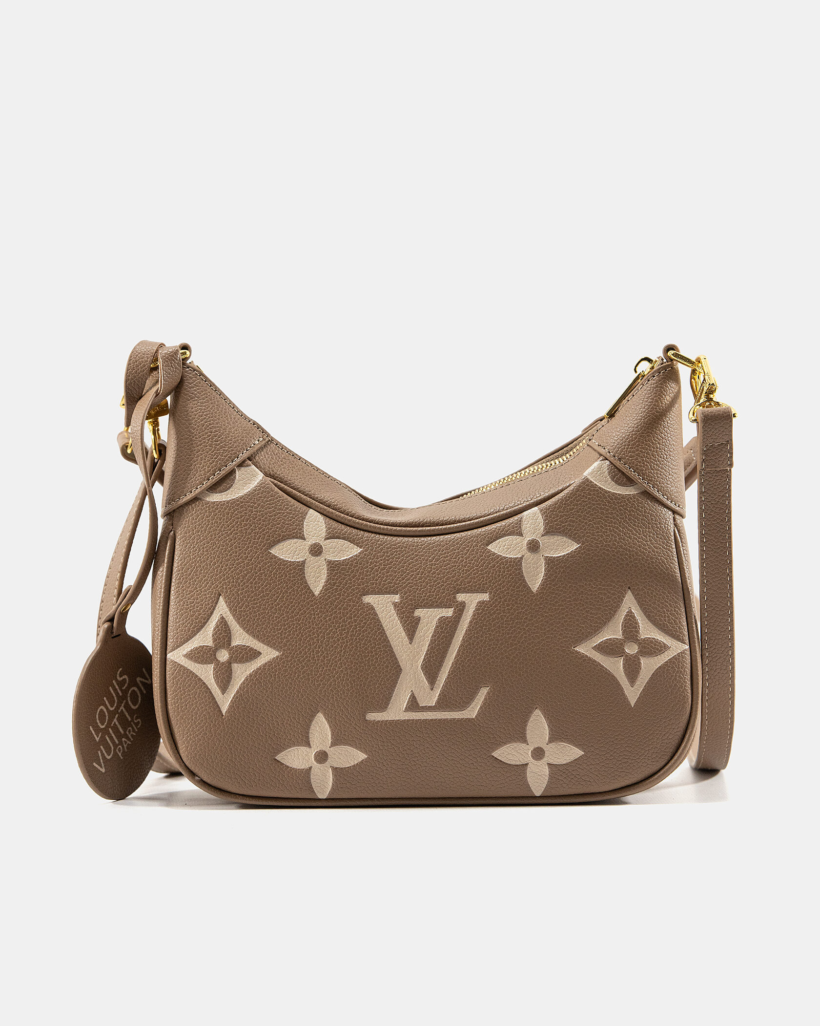 Louis Vuitton Croissant Small Hobo Bag in Taupe Monogram Empreinte Leather - 7