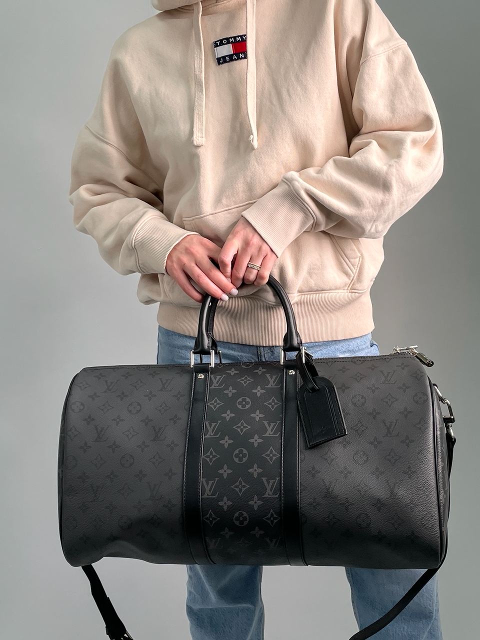 Louis Vuitton Keepall Bandouliere Reverse Monogram Eclipse Canvas 50 Black - 5