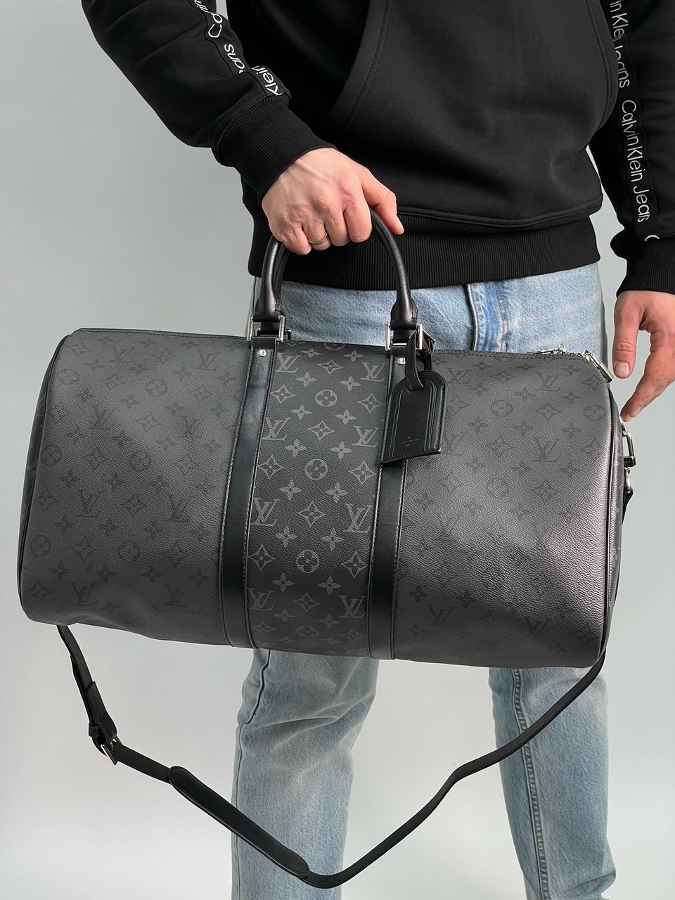 Louis Vuitton Keepall Bandouliere Reverse Monogram Eclipse Canvas 50 Black - 6