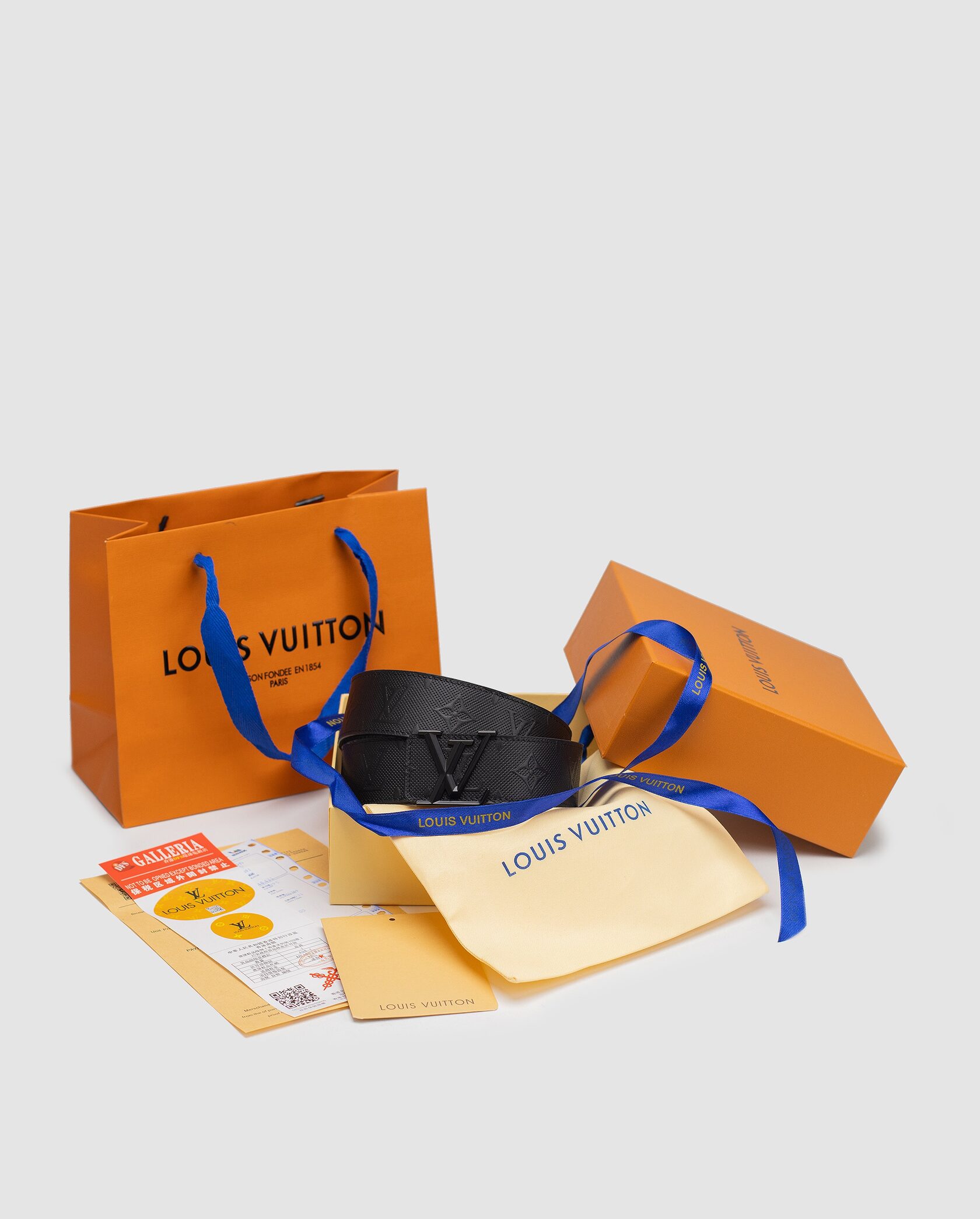 Louis Vuitton Leather Belt 40 mm Embossing Black/Black - 2