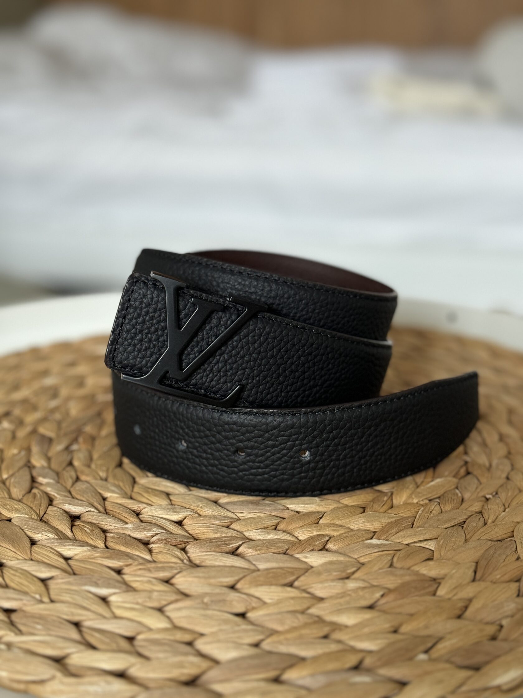 Louis Vuitton Leather Belt Black/Black - 4