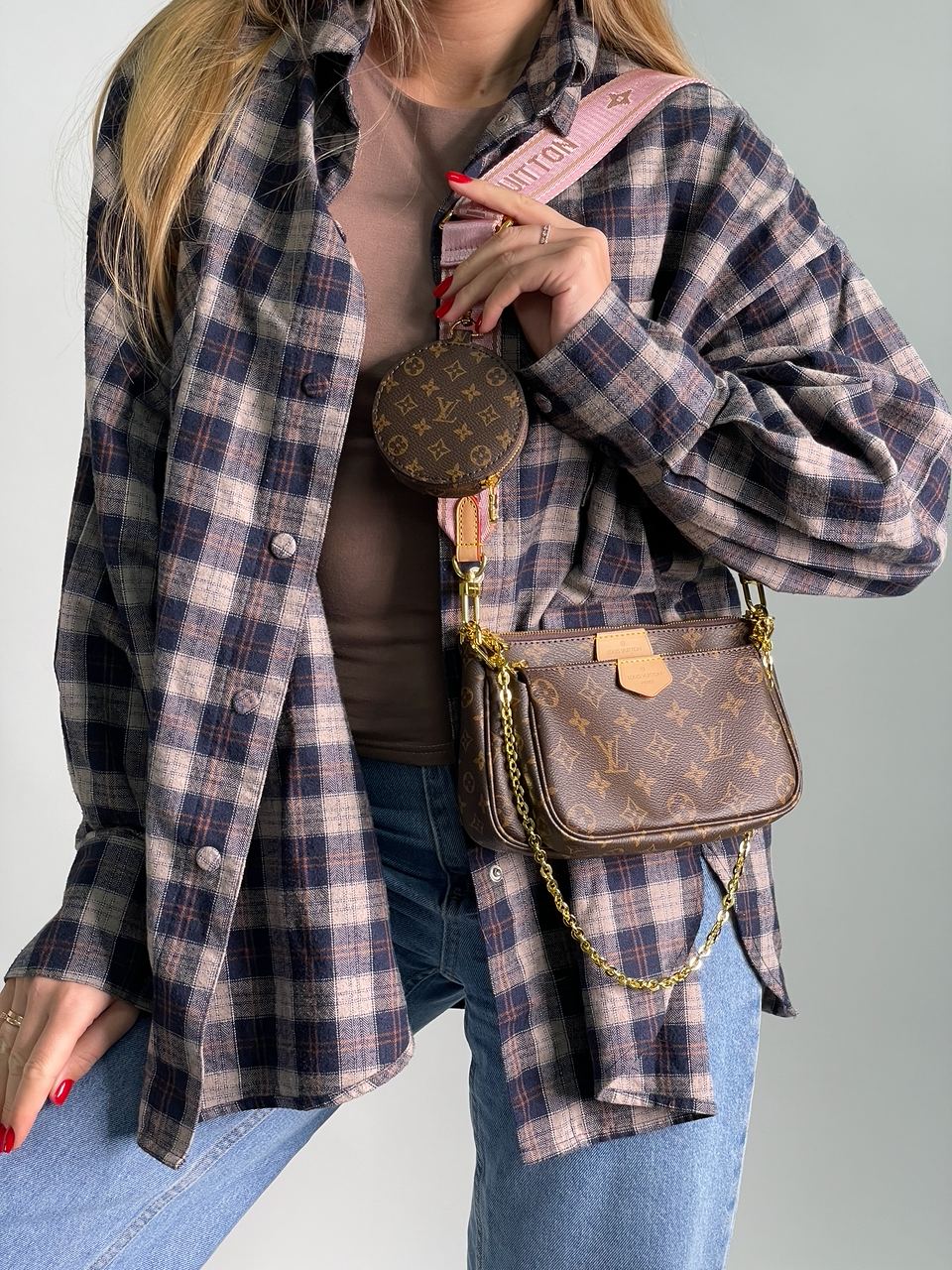 Louis Vuitton Multi Pochette Brown/Pink - 6