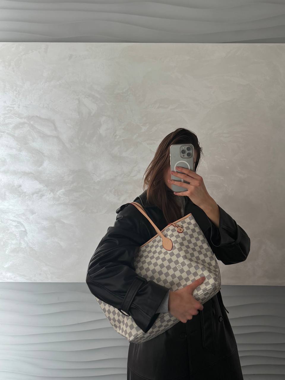 Louis Vuitton Neverfull MM Damier Azur Rose Beige - 5