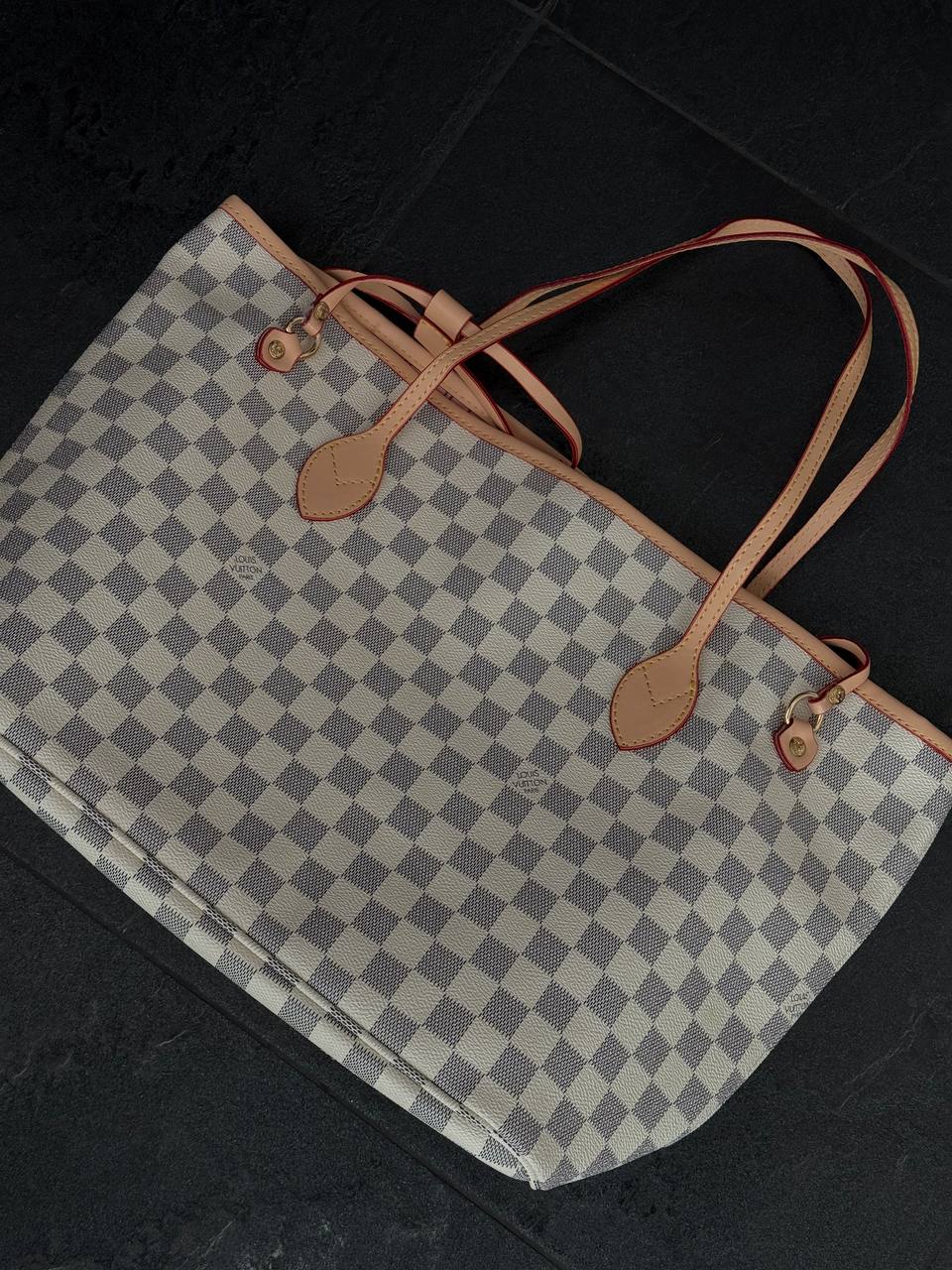 Louis Vuitton Neverfull MM Damier Azur Rose Beige - 6