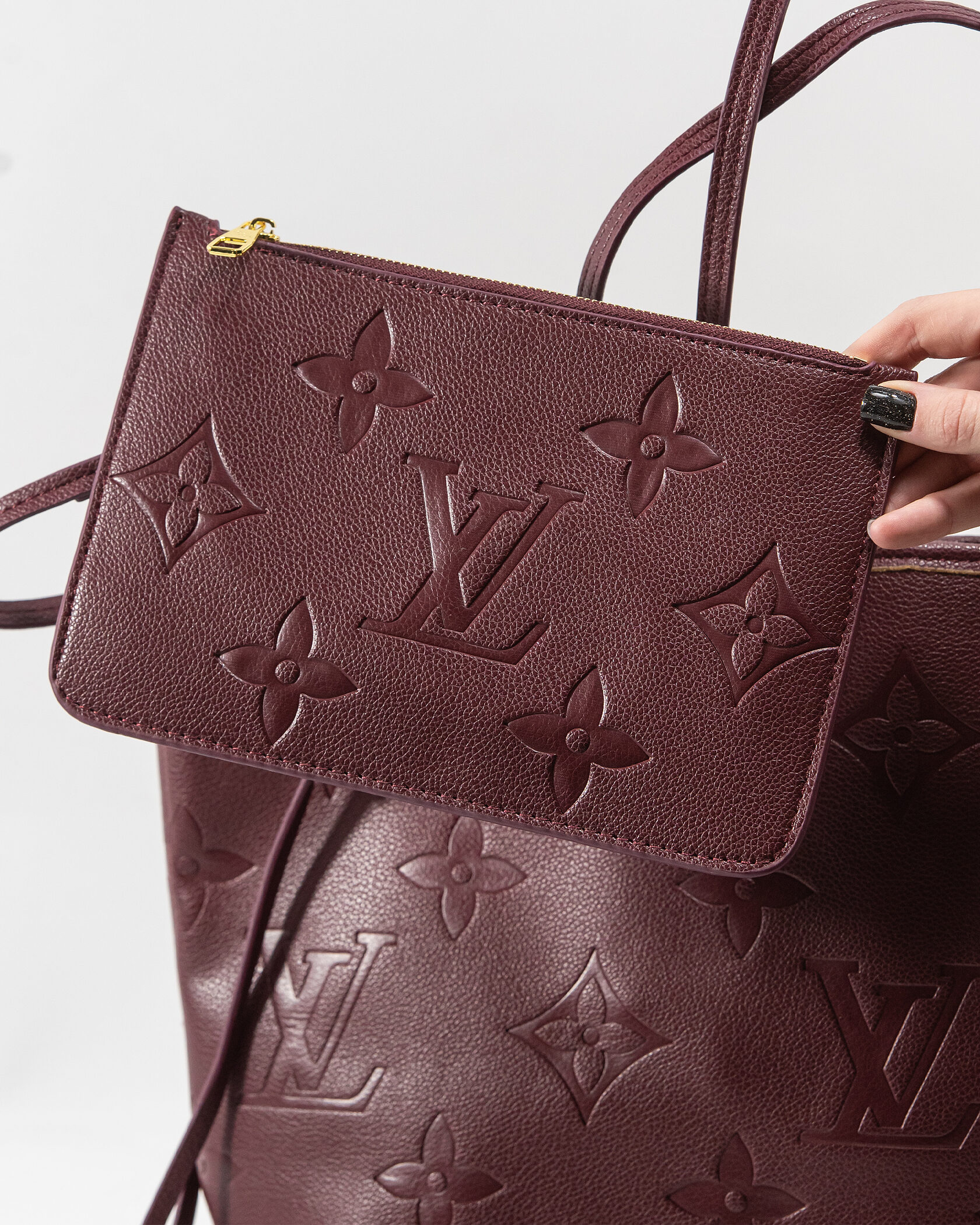 Louis Vuitton Neverfull MM Monogram Empreinte Burgundy - 5
