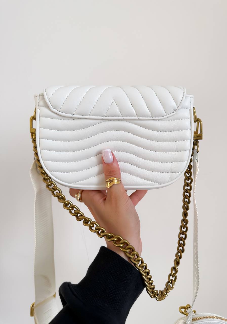 Louis Vuitton New Wave Multi Pochette Bag White/Gold - 7