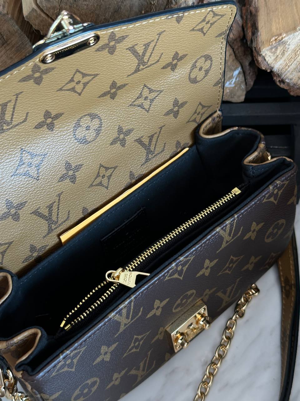 Louis Vuitton Pochette Metis Shoulder Bag Brown Leather Monogra - 8