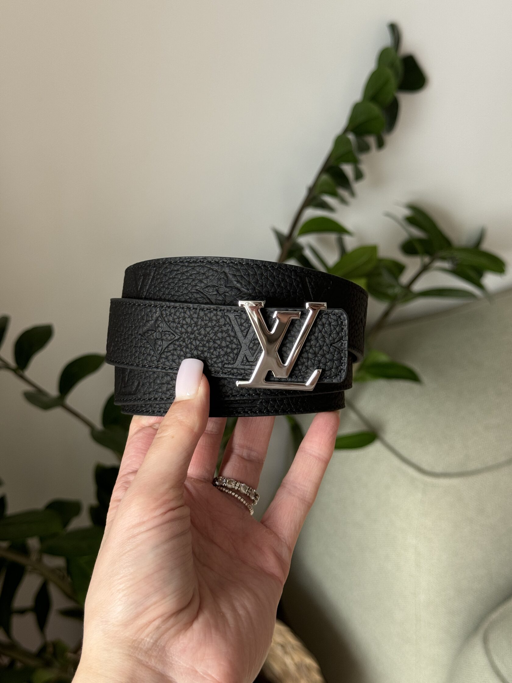 Louis Vuitton Reversible Leather Belt 30mm Embossing Black/Silver - 4