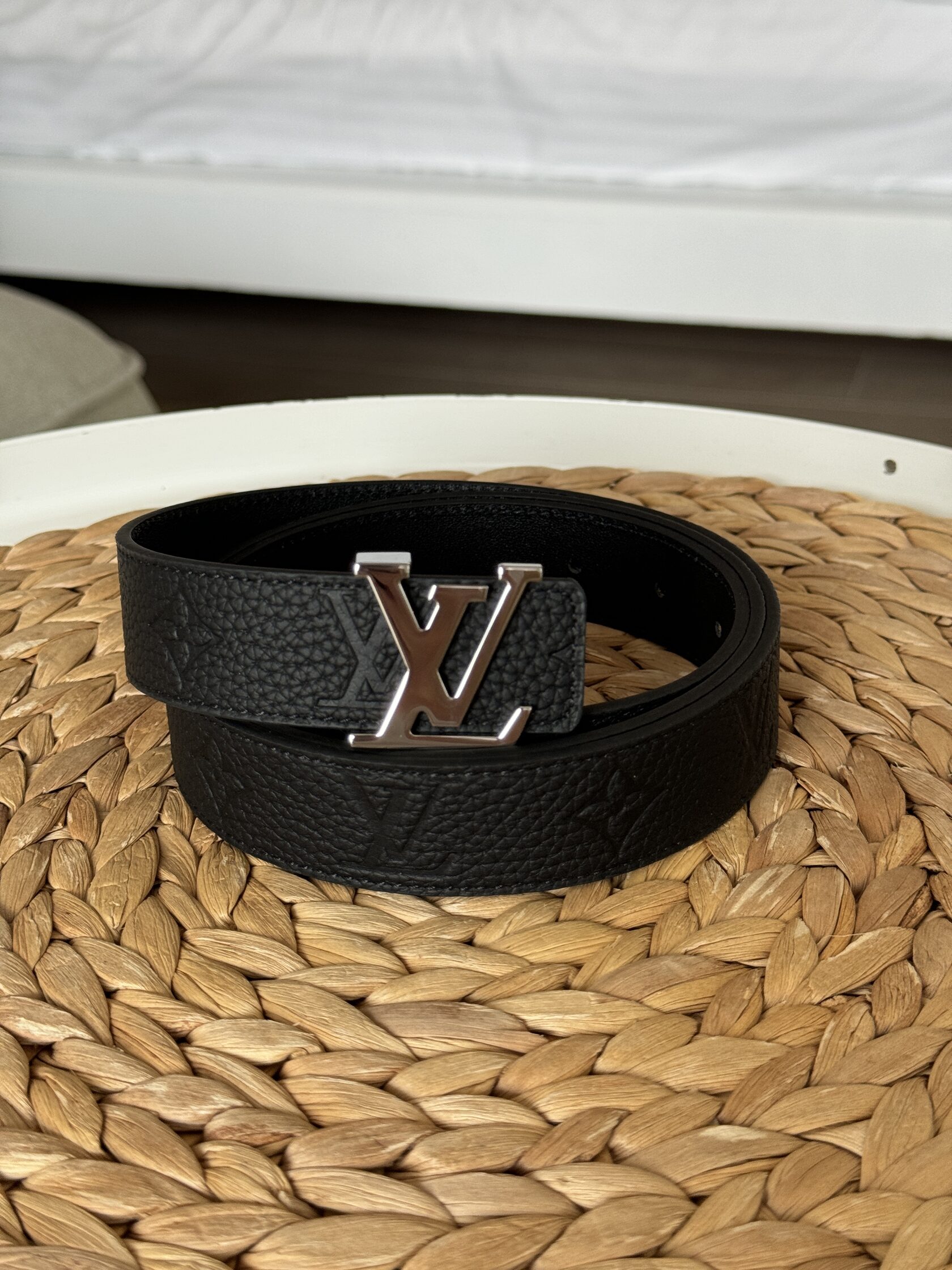 Louis Vuitton Reversible Leather Belt 30mm Embossing Black/Silver - 5