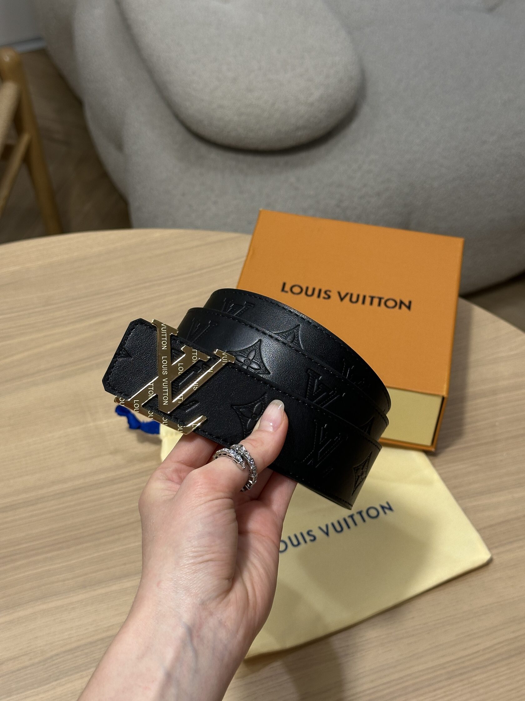 Louis Vuitton Shadow 40mm Belt Black/Gold - 3