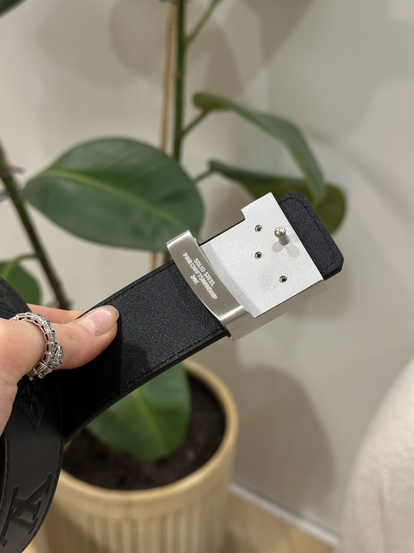 Louis Vuitton Shadow 40mm Belt Black/Silver - 11