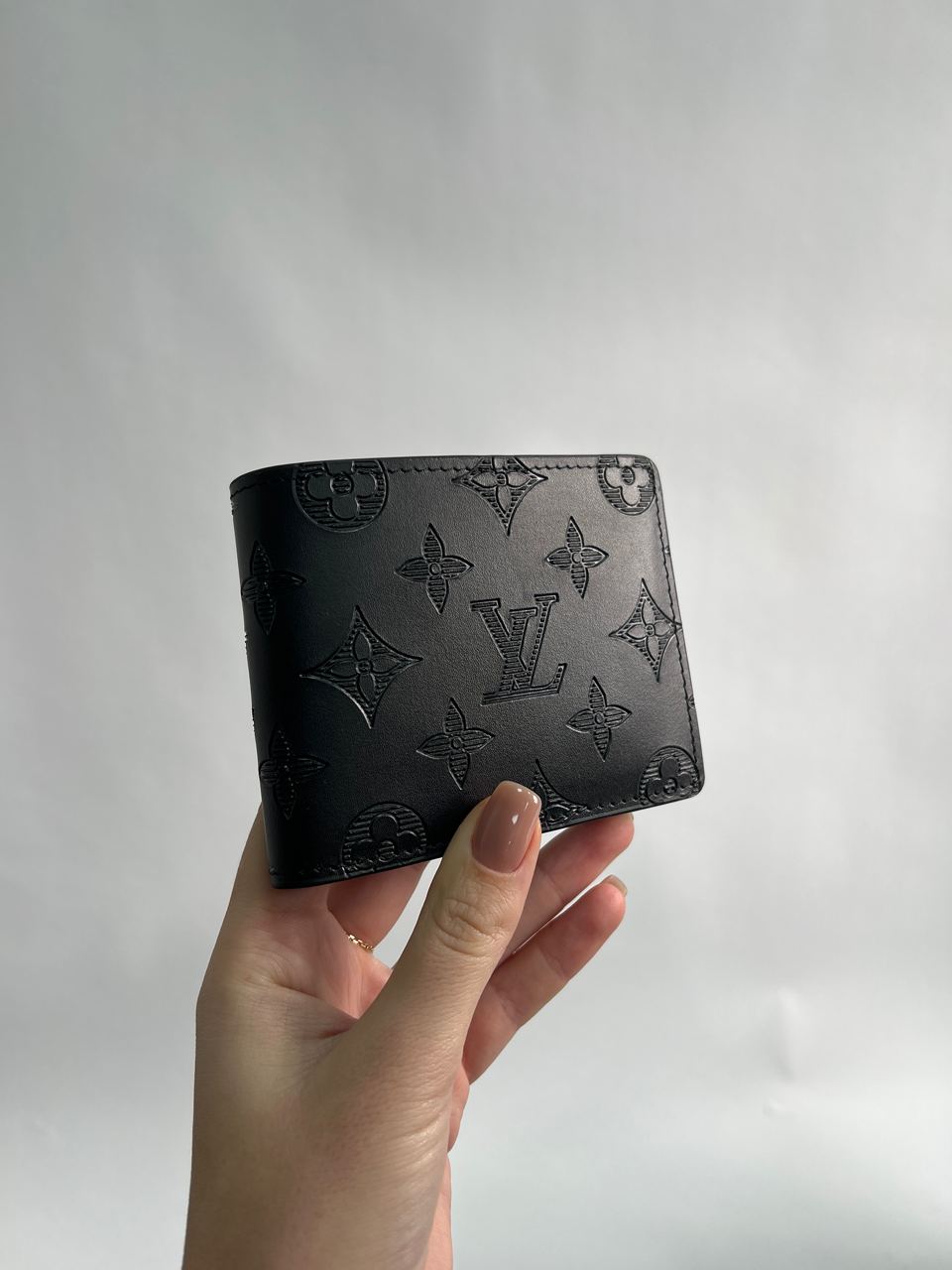 Louis Vuitton Slender Wallet Black Embossed Leather - 8
