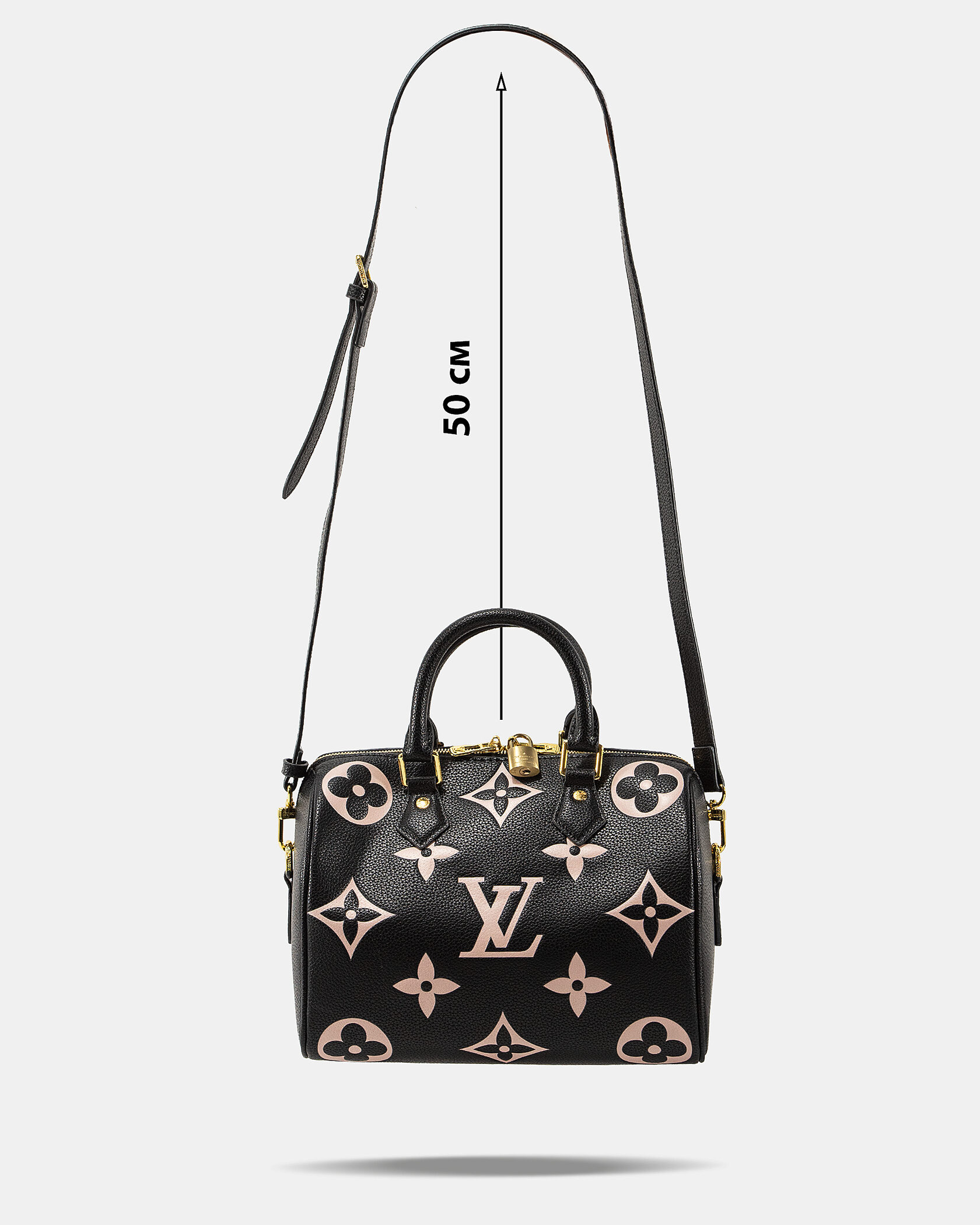 Louis Vuitton Speedy Bandoulière 25 in Black/Pink Monogram Empreinte Leather - 4