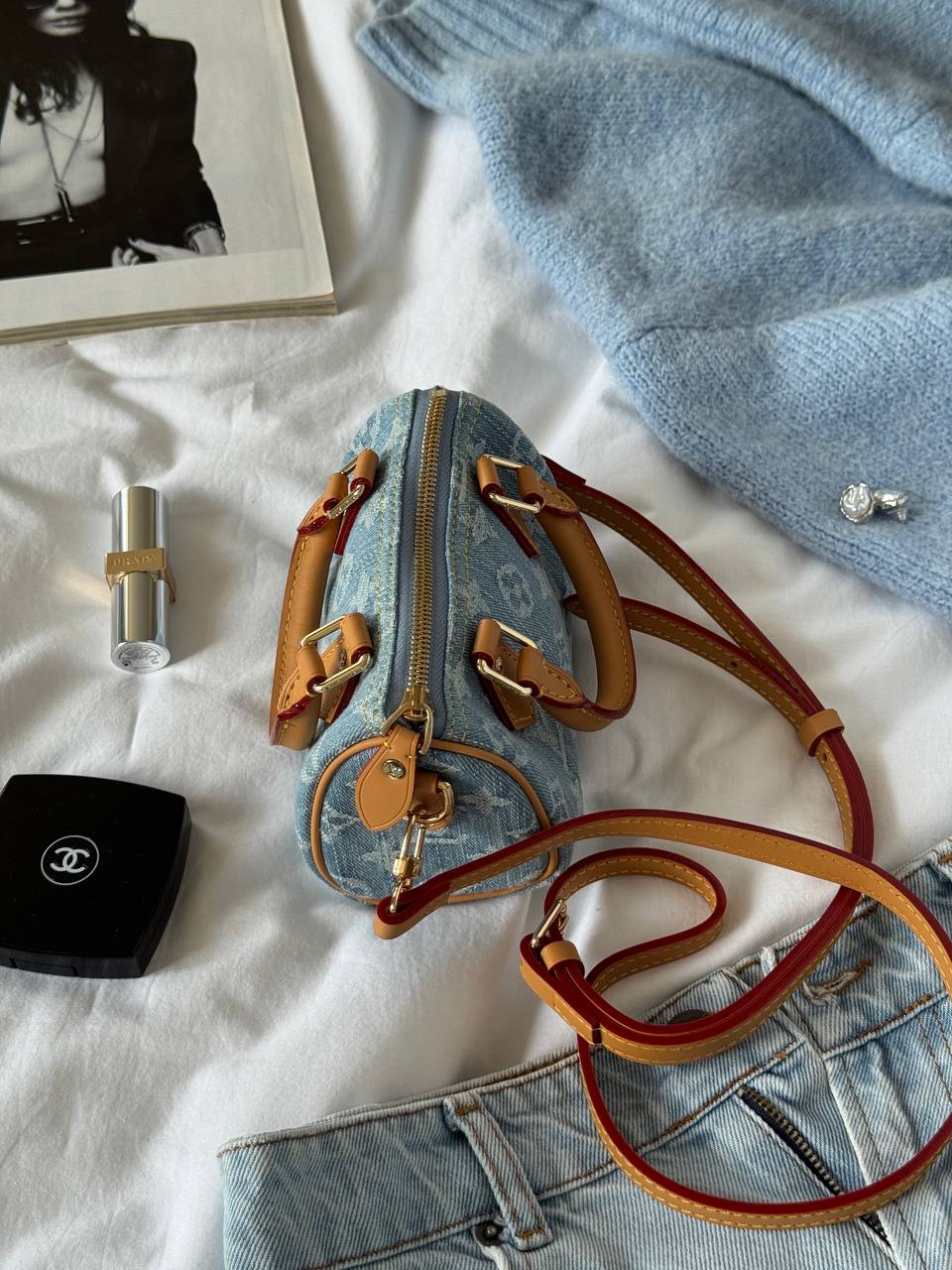 Louis Vuitton Speedy Nano Bag Denim - 10