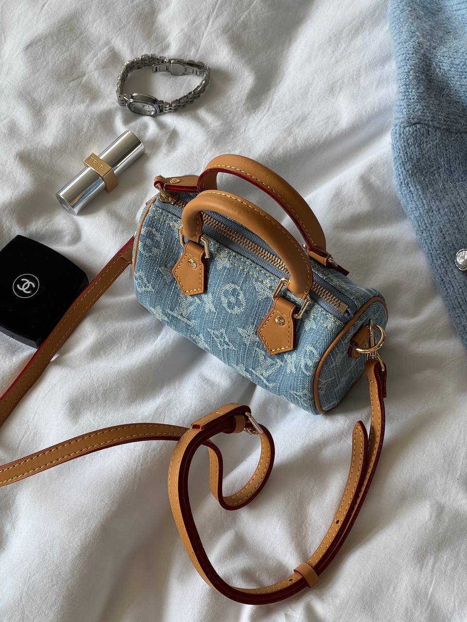 Louis Vuitton Speedy Nano Bag Denim - 4