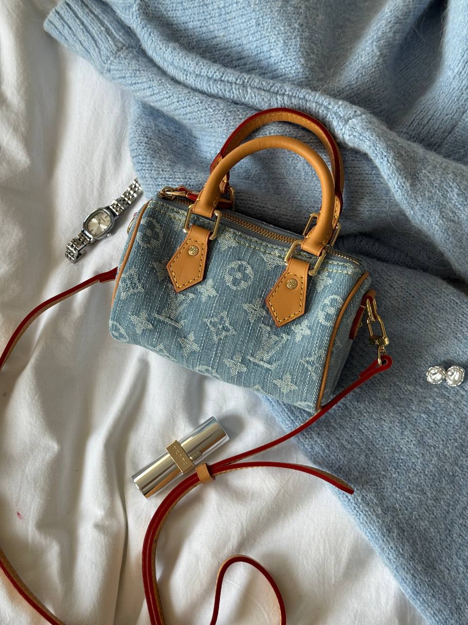 Louis Vuitton Speedy Nano Bag Denim - 7